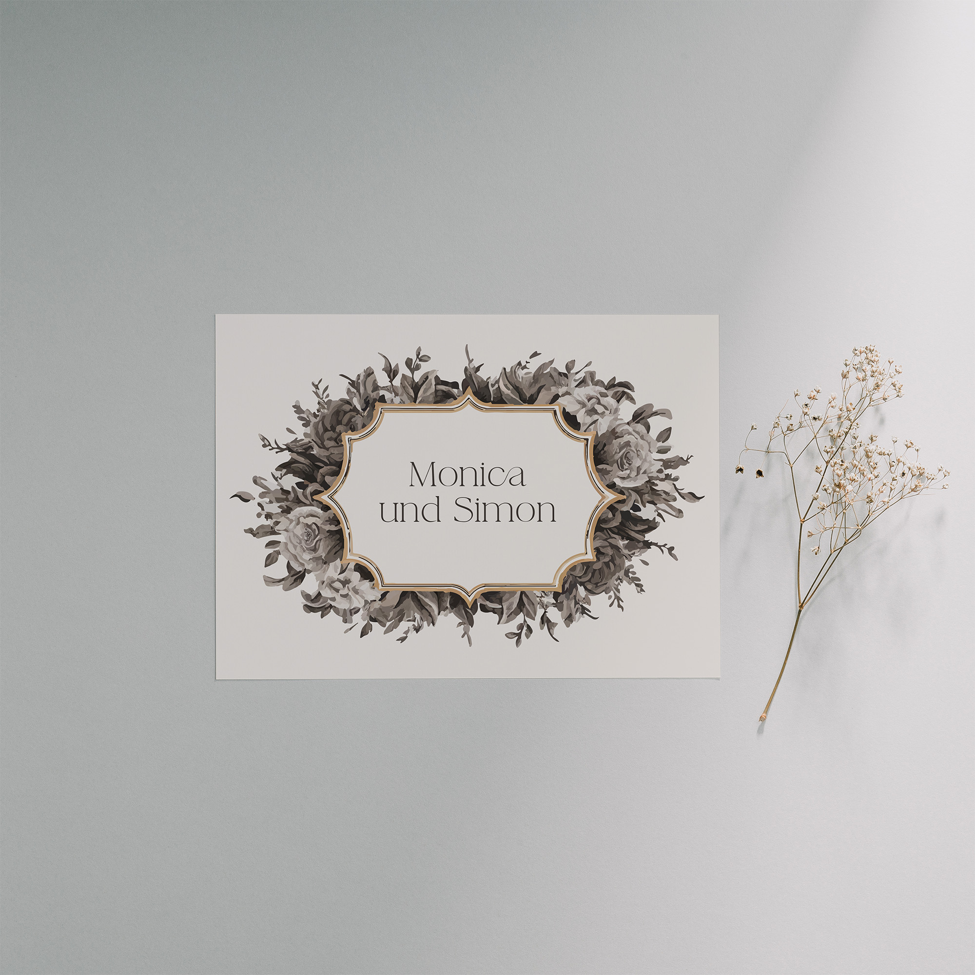 Postkarte DIN A6 im Querformat - Vintage "Baroque Frame"