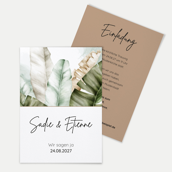 Postkarte DIN A6 im Hochformat - Greenery "Manila 01"