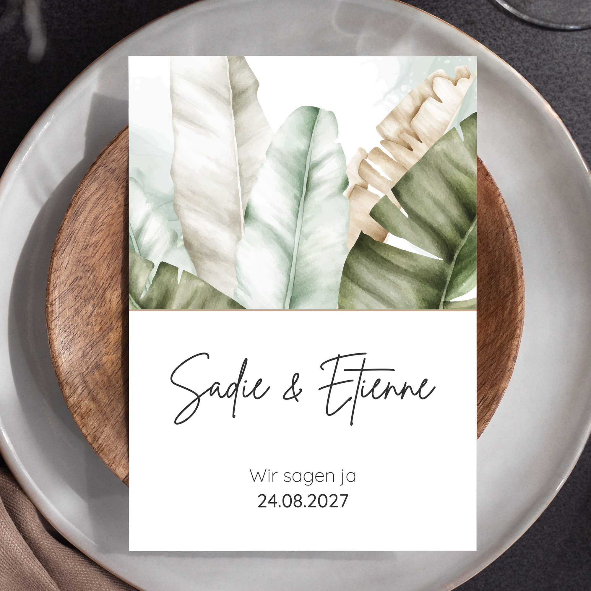 Postkarte DIN A6 im Hochformat - Greenery "Manila 01"