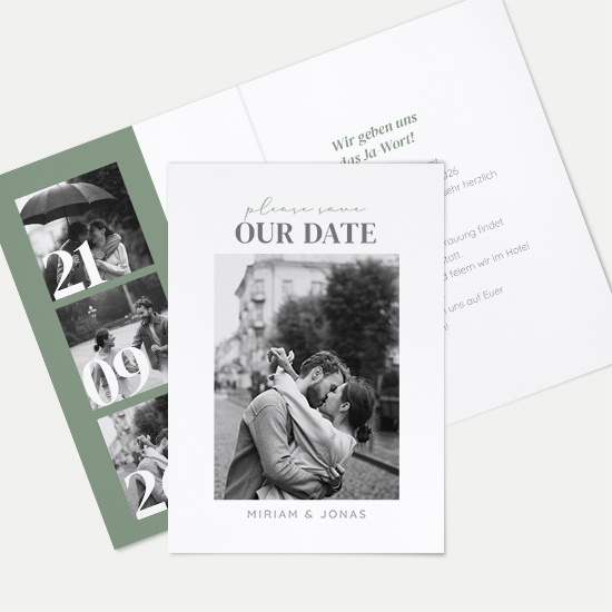 Klappkarte DIN A6 im Hochformat - Minimalistisch - "Berlin"