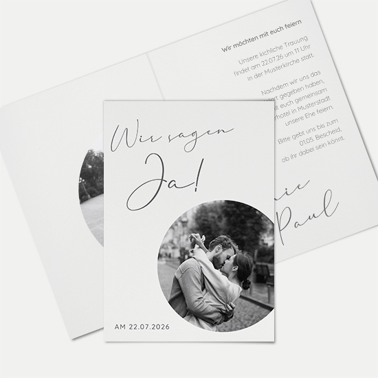 Klappkarte DIN A6 im Hochformat - Minimalistisch "Paris"