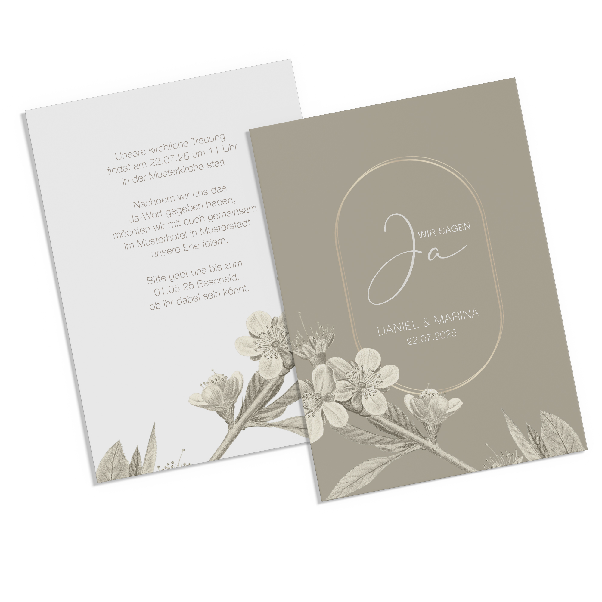 Postkarte DIN A6 im Hochformat - Floral "Classic Flora"