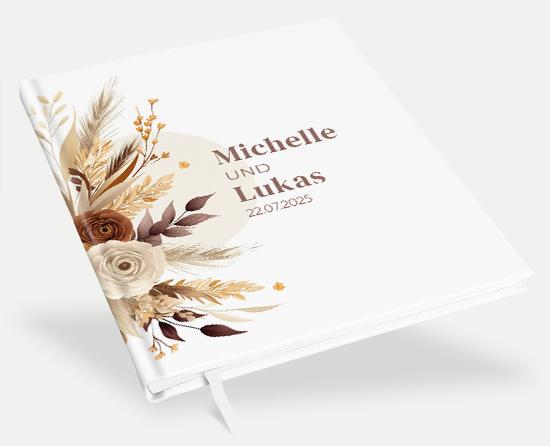 Erinnerungsbuch Hochzeit - Boho "Earth Bouquet"
