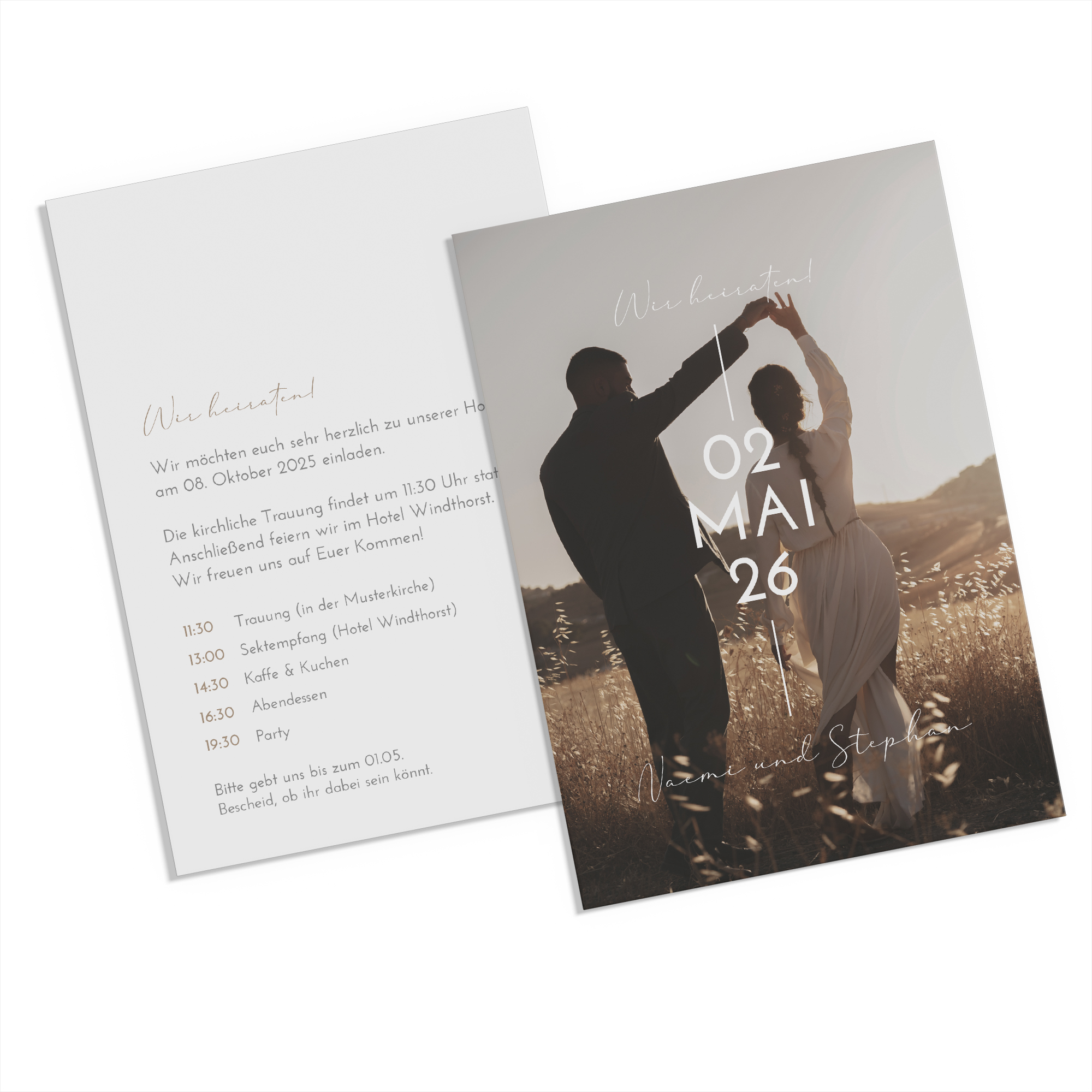 Postkarte DIN A6 im Hochformat - Minimalistisch "Still Lines"