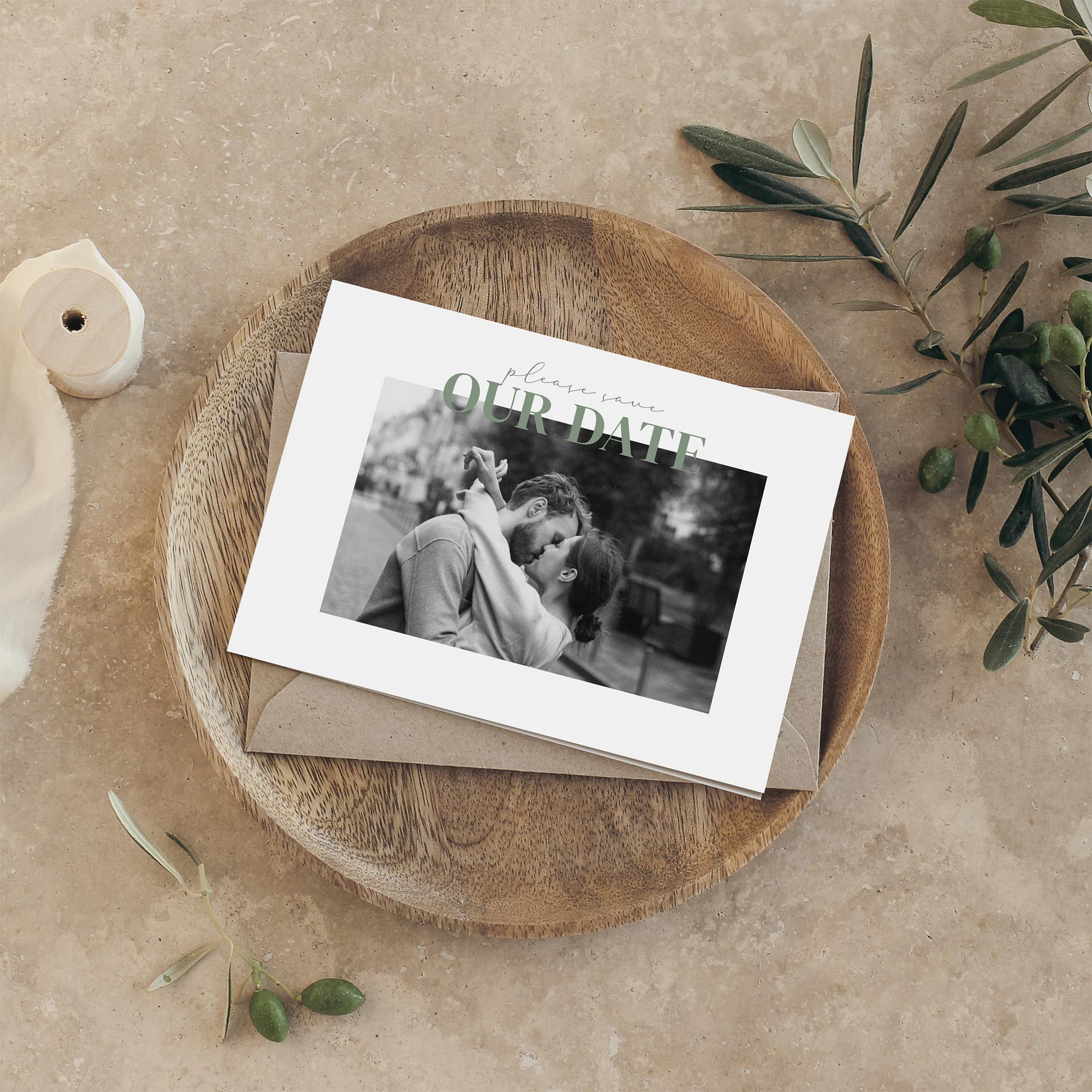 Klappkarte DIN A6 im Querformat - Minimalistisch "Berlin"