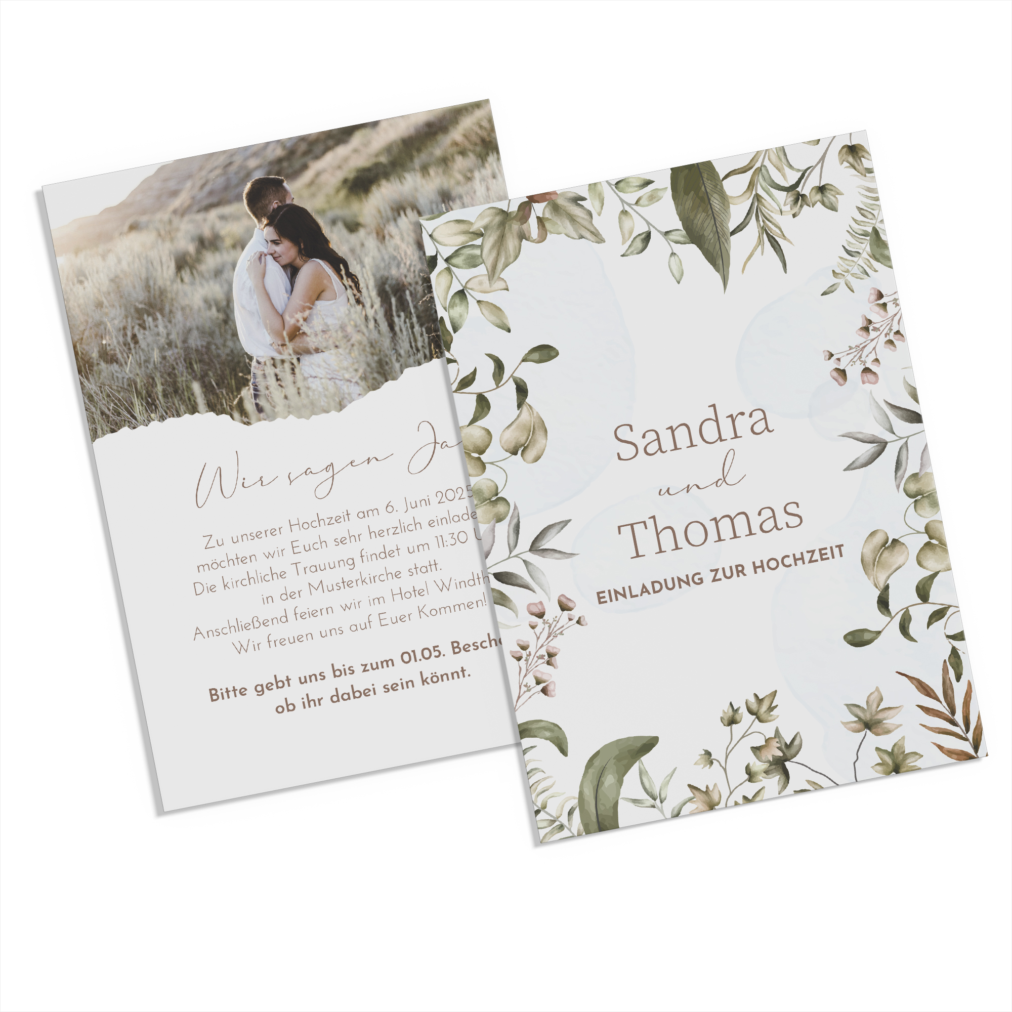 Postkarte DIN A6 im Hochformat - Boho "Nature Hold"