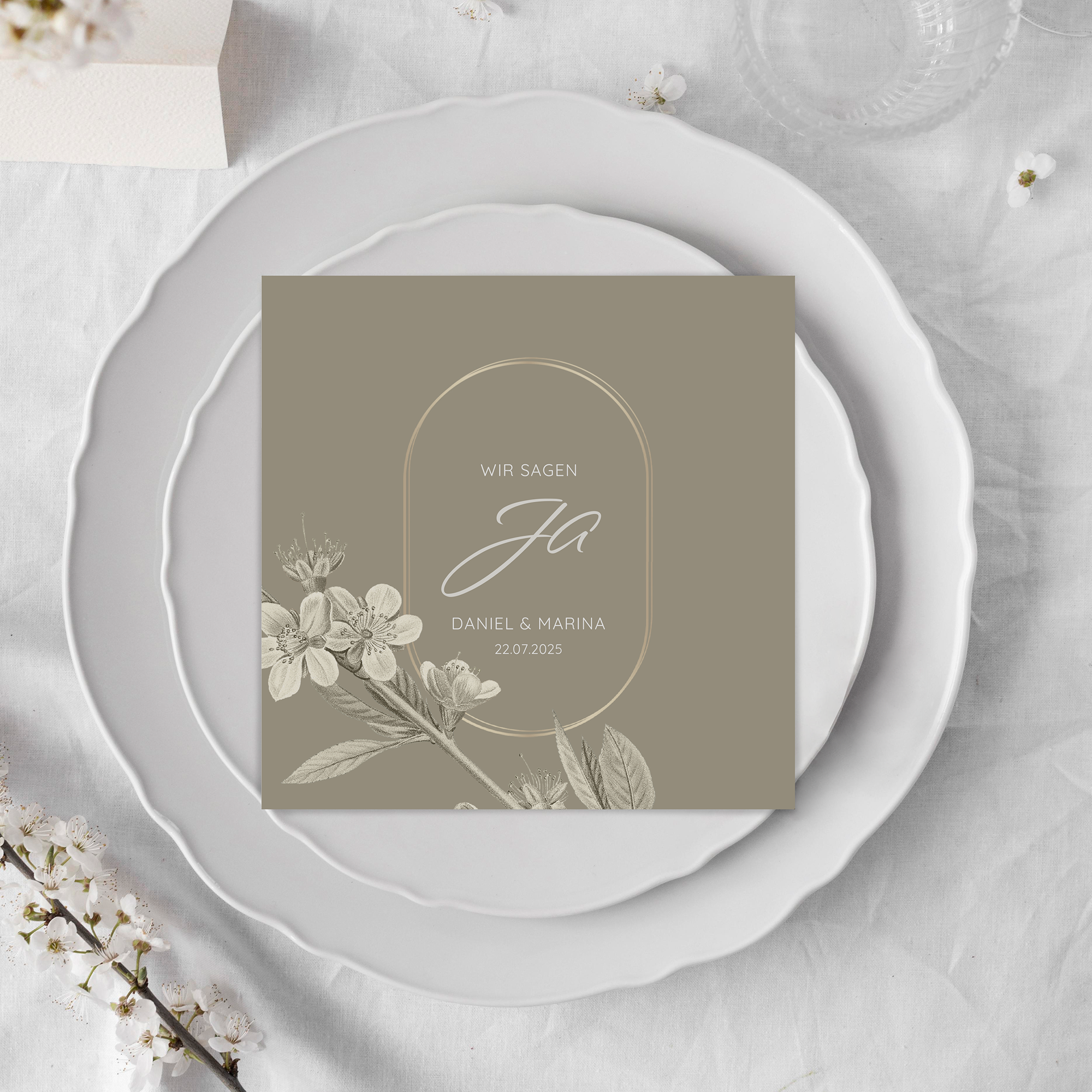 Postkarte Quadrat 148 x 148 mm - Floral "Classic Flora"