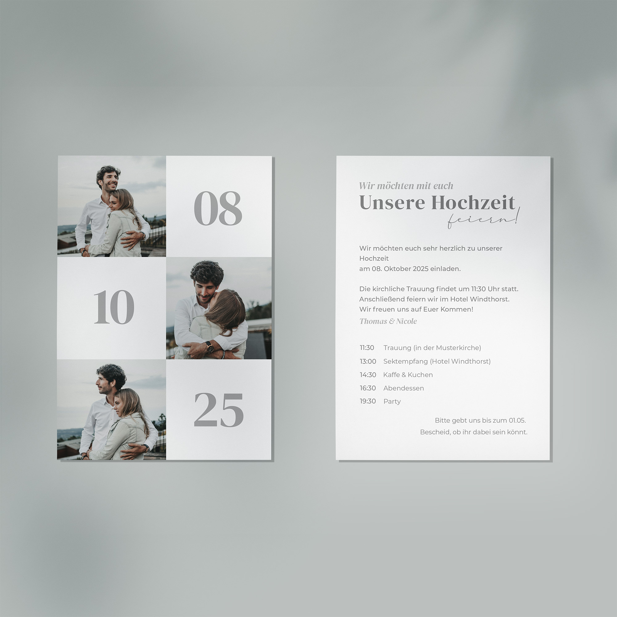 Postkarte DIN A6 im Hochformat - Minimalistisch "Oslo"