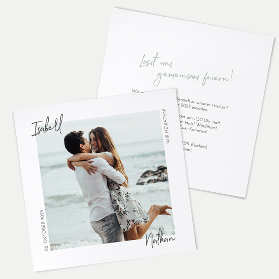 Postkarte Quadrat 148 x 148 mm - Minimalistisch "Florence"