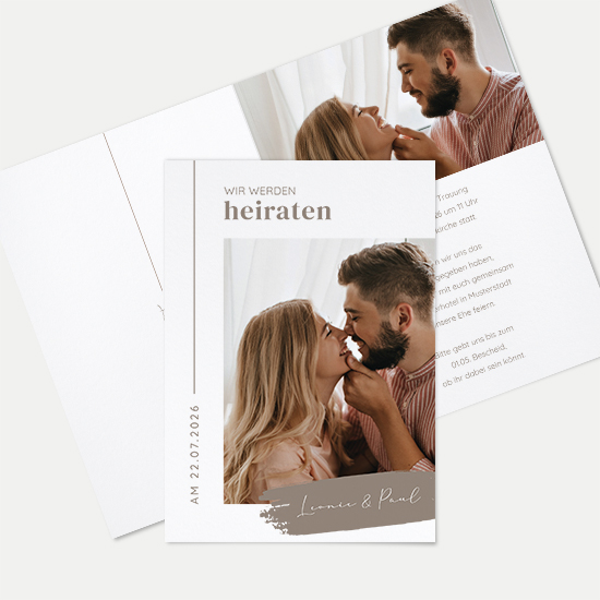 Klappkarte DIN A6 im Hochformat - Minimalistisch "Copenhagen"