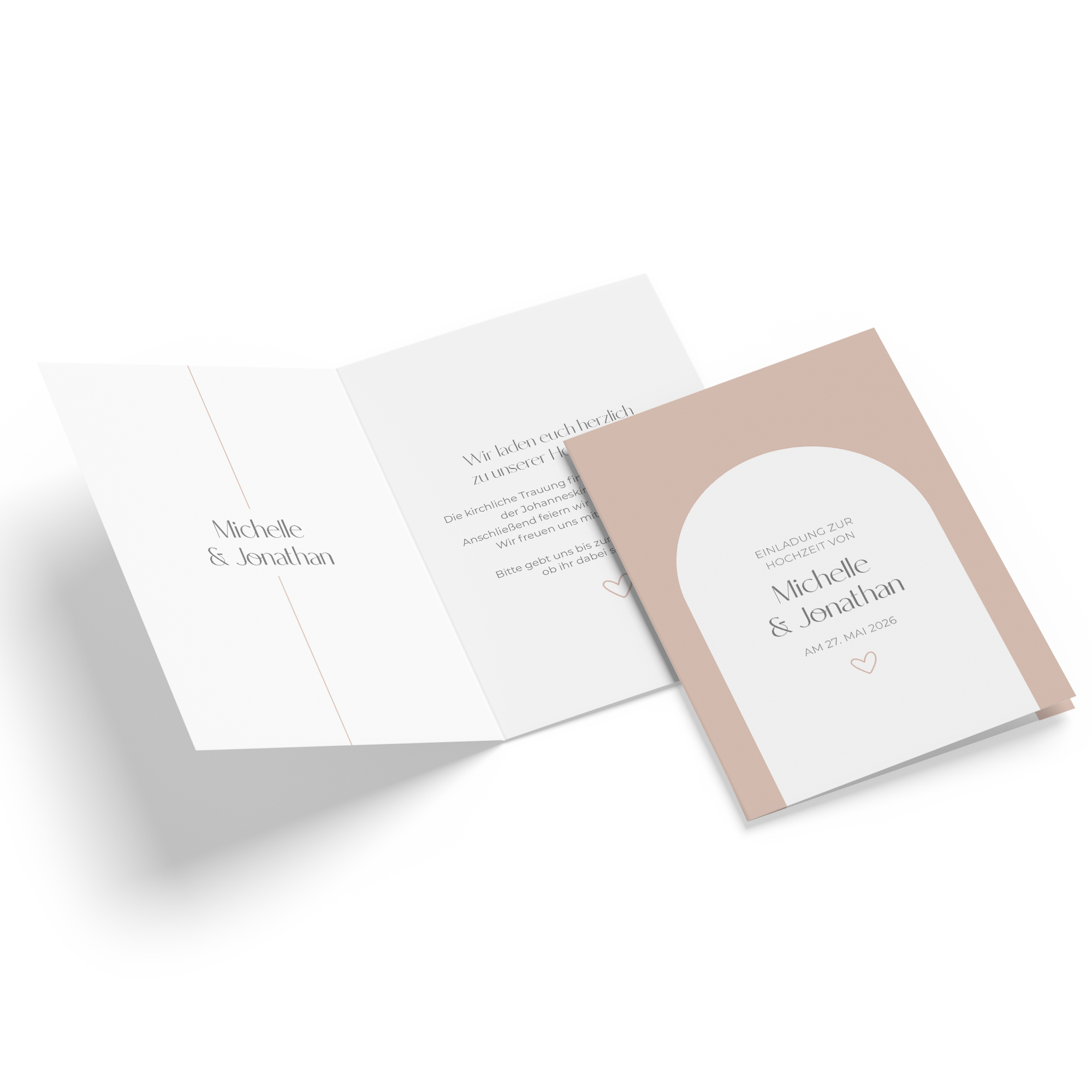 Klappkarte DIN A6 im Hochformat - Minimalistisch - "Lille"