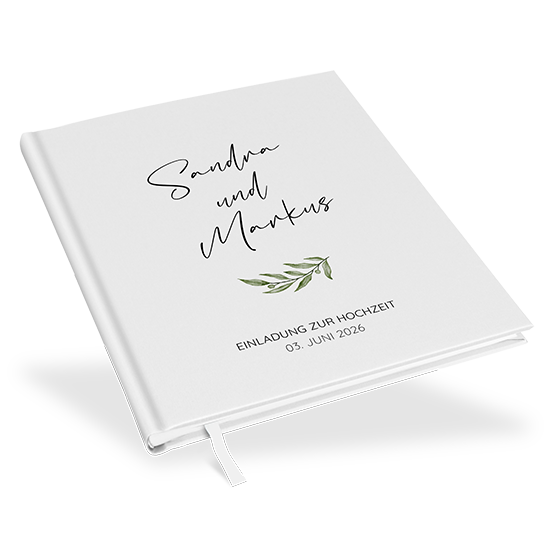 Erinnerungsbuch Hochzeit - Minimalistisch "Olivetta"