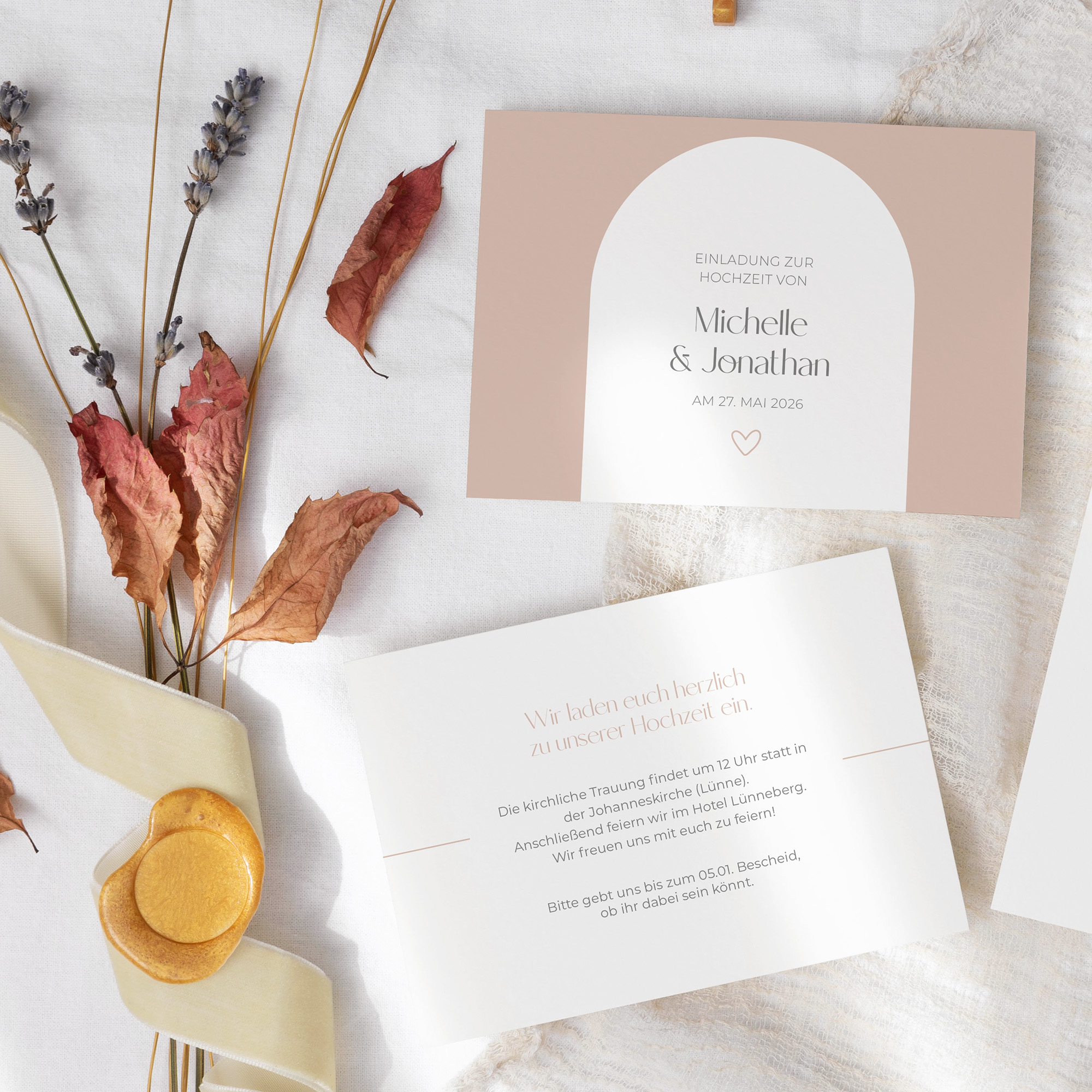 Postkarte DIN A6 im Querformat - Minimalistisch "Lille"