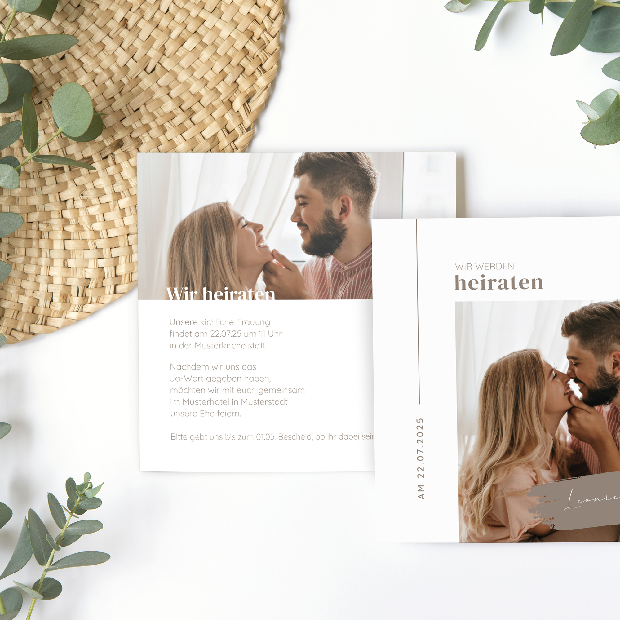 Postkarte Quadrat 148 x 148 mm - Minimalistisch "Copenhagen"