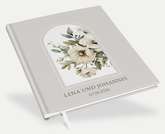 Erinnerungsbuch Hochzeit - Vintage "Ivory Garden"