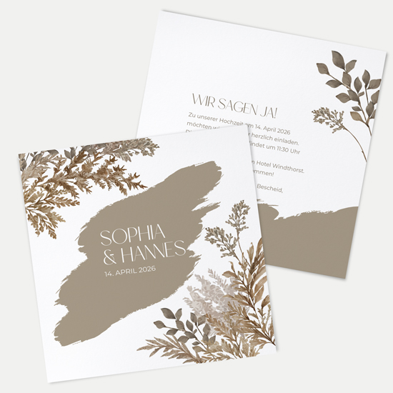 Postkarte Quadrat 148 x 148 mm - Boho "Earthstroke"