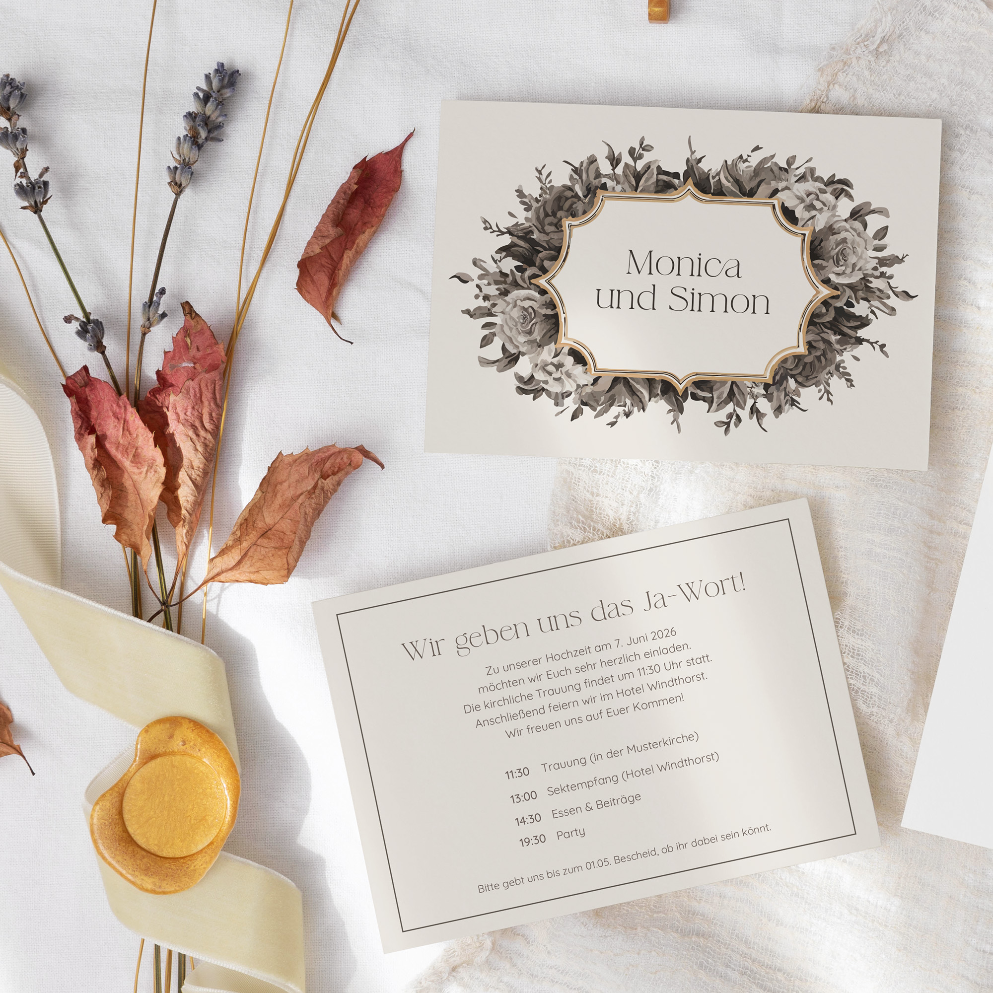 Postkarte DIN A6 im Querformat - Vintage "Baroque Frame"