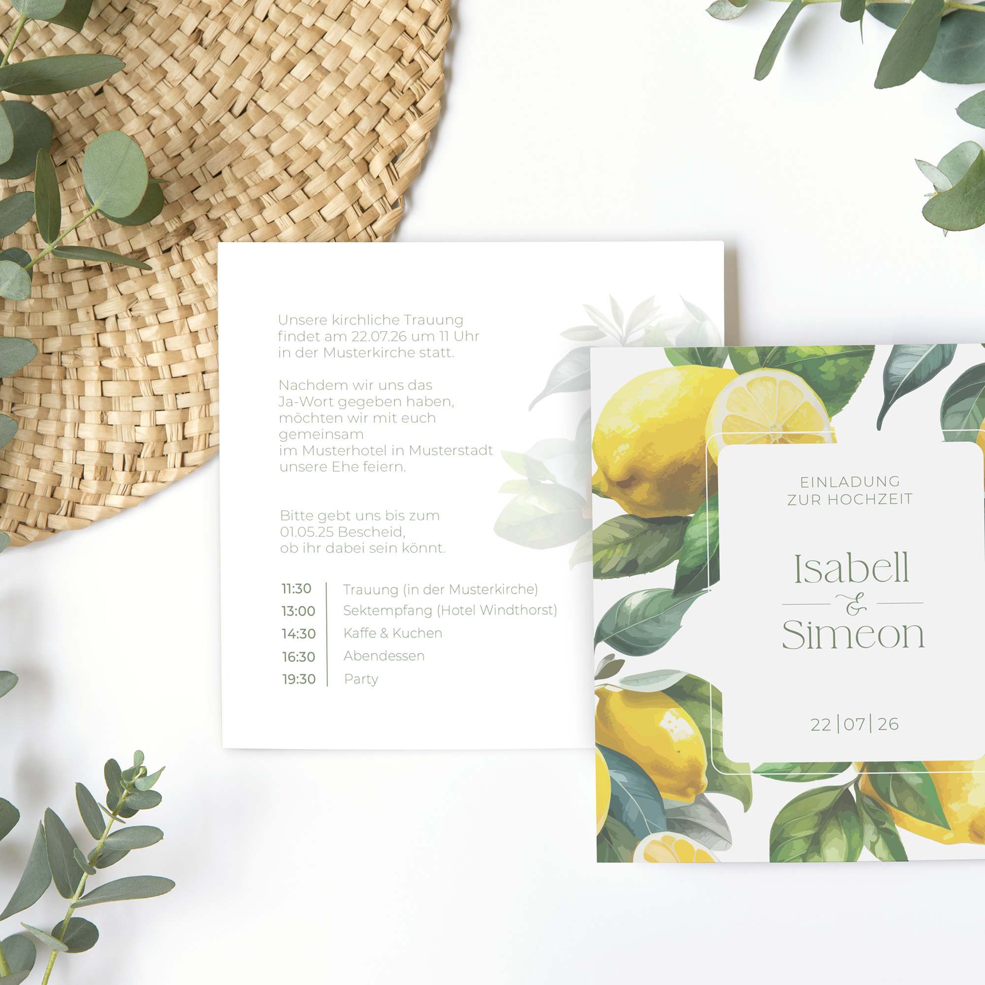 Postkarte Quadrat 148 x 148 mm - Floral "Tuscan Bloom"