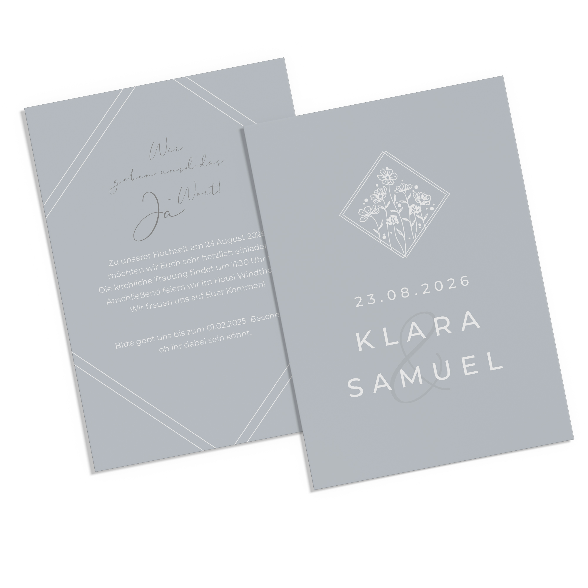 Postkarte DIN A6 im Hochformat - Vintage "La Fleur Bleue"