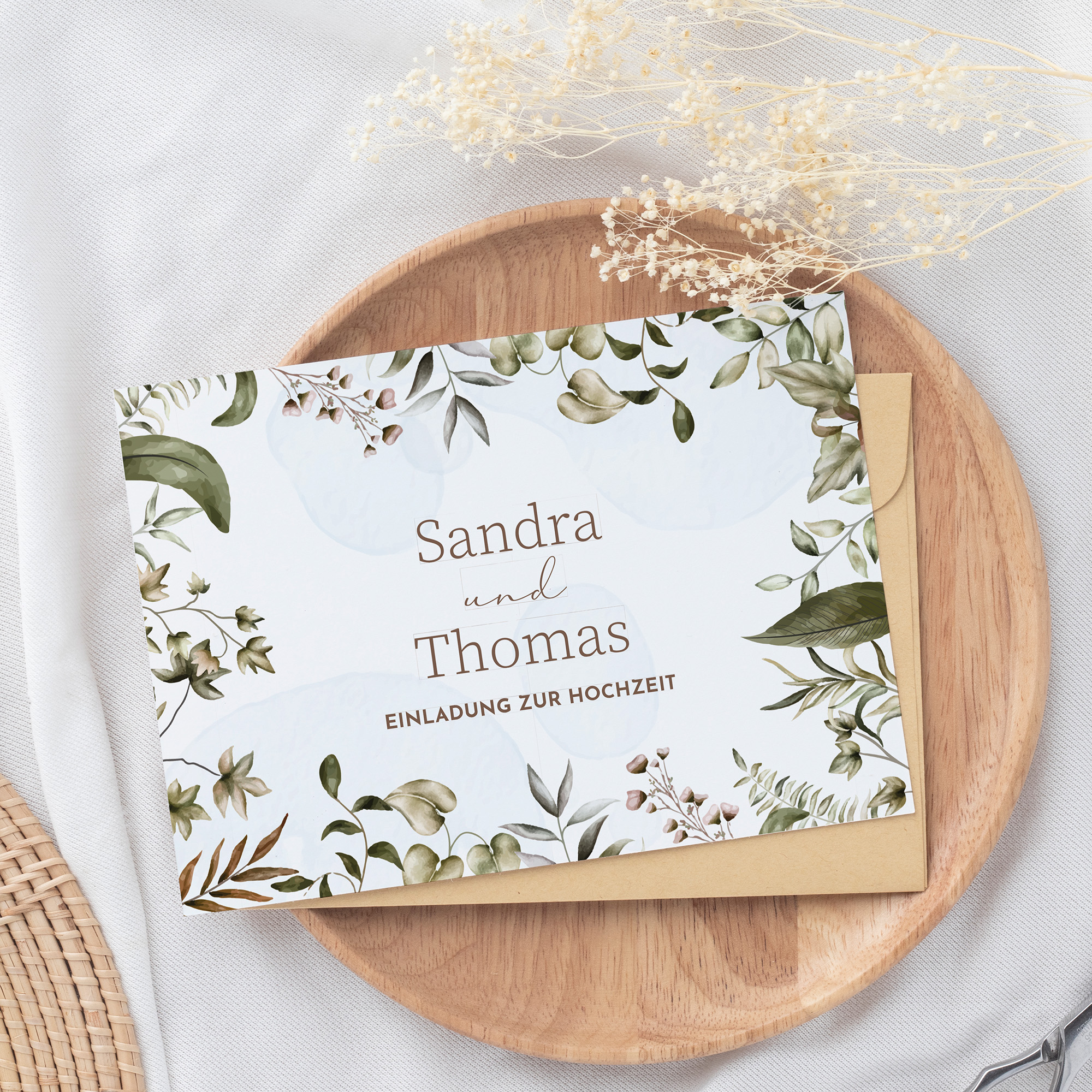 Postkarte DIN A6 im Querformat - Boho "Nature Hold"