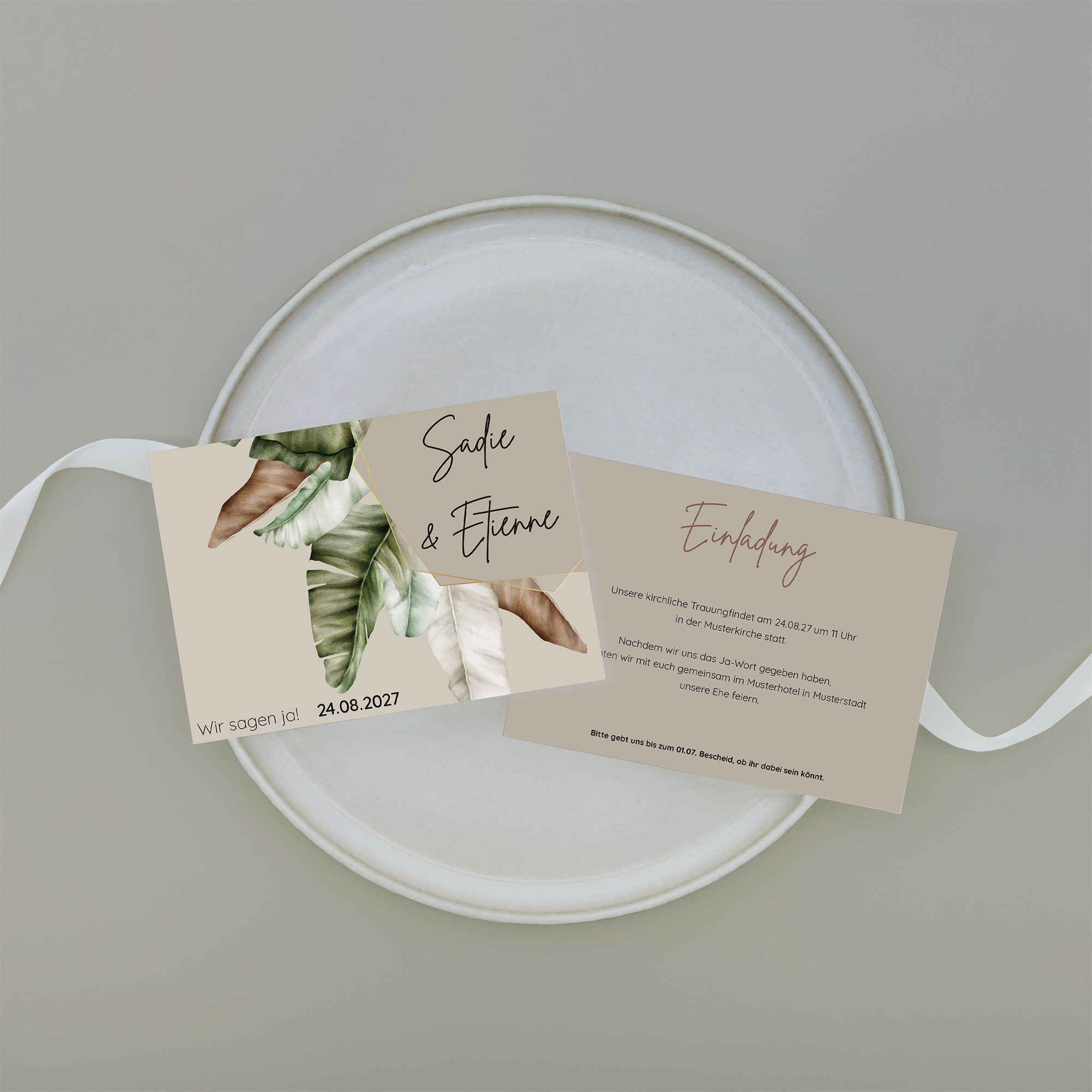 Postkarte DIN A6 im Querformat - Greenery - "Manila 02"