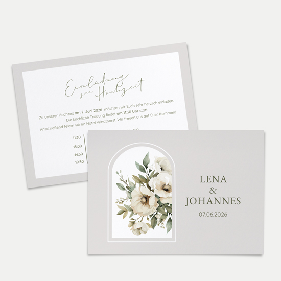 Postkarte DIN A6 im Querformat - Vintage "Ivory Garden"