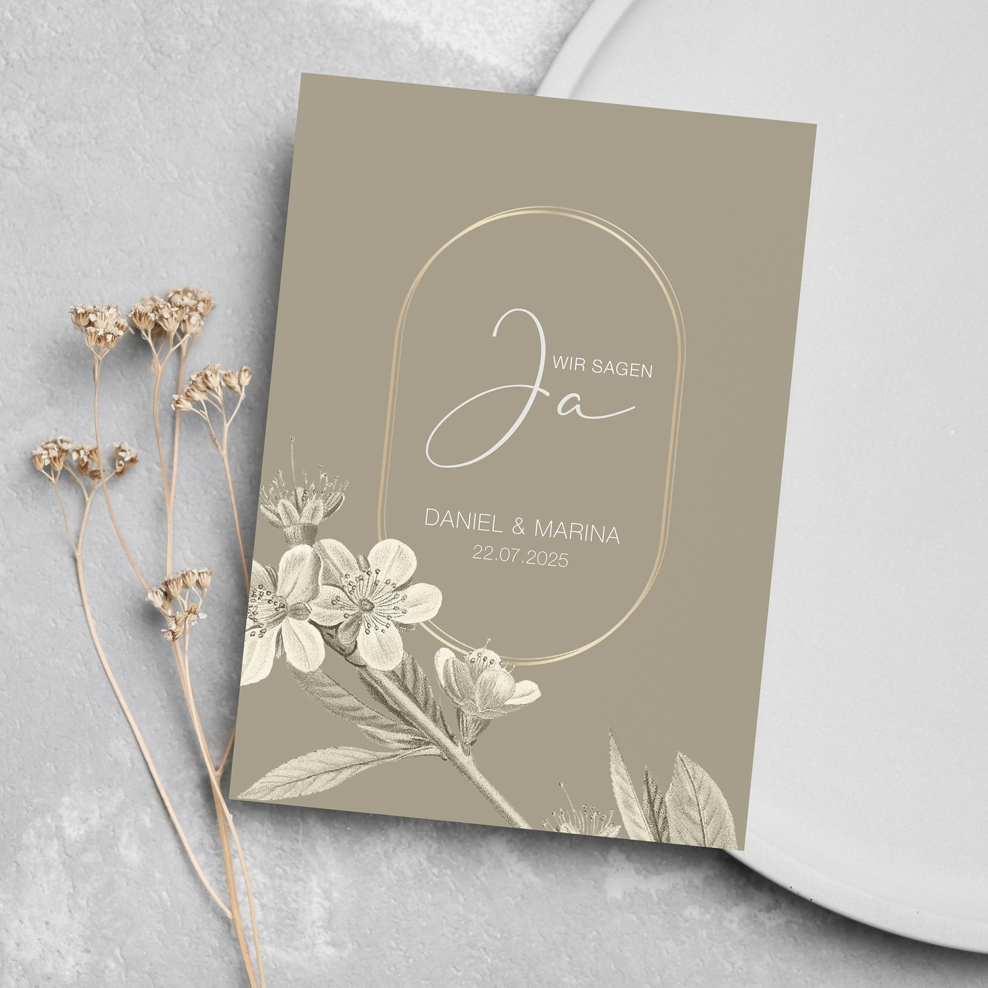 Postkarte DIN A6 im Hochformat - Floral "Classic Flora"