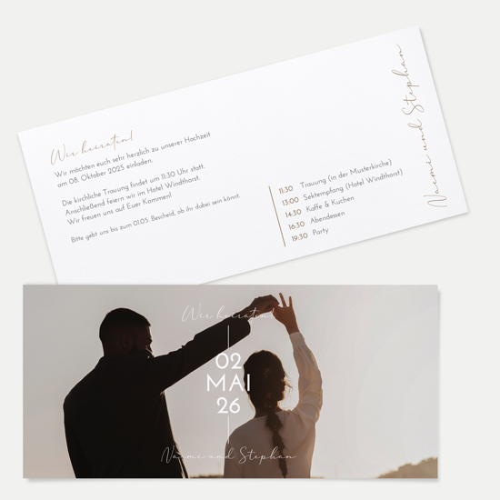 Postkarten DIN lang im Querformat 210 x 98 mm - Minimalistisch "Still Lines"