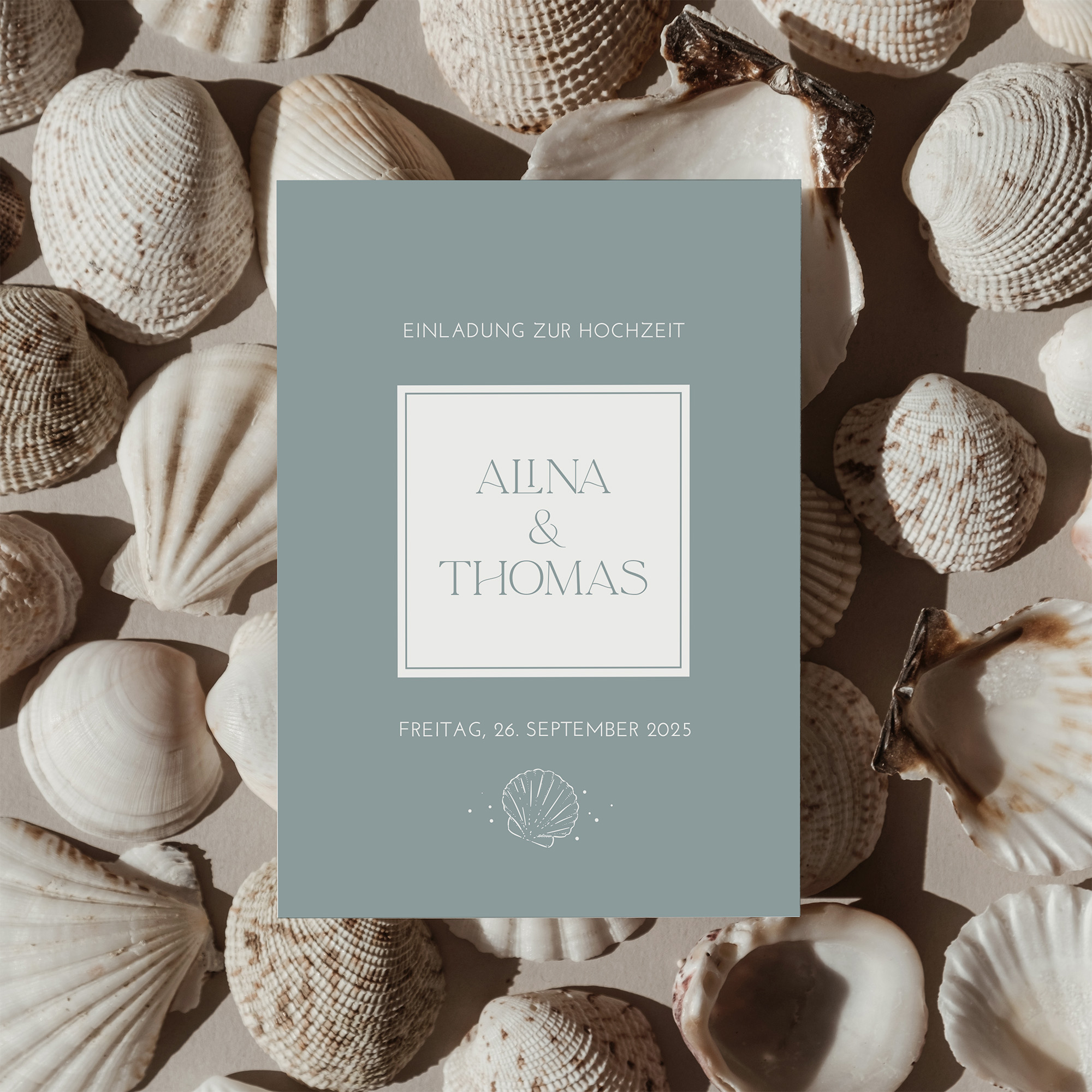 Postkarte DIN A6 im Hochformat - Minimalistisch "Nordic Shore"