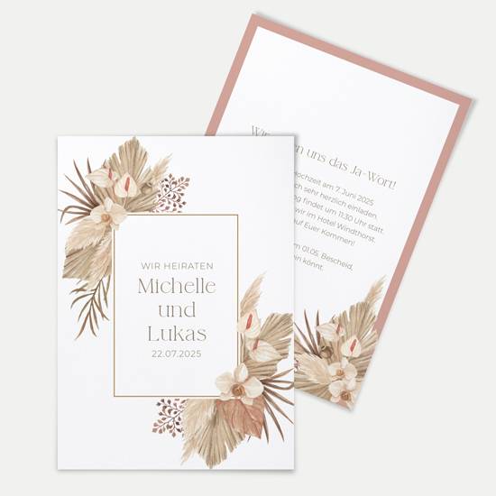 Postkarte DIN A6 im Hochformat - Boho "Golden Haze"