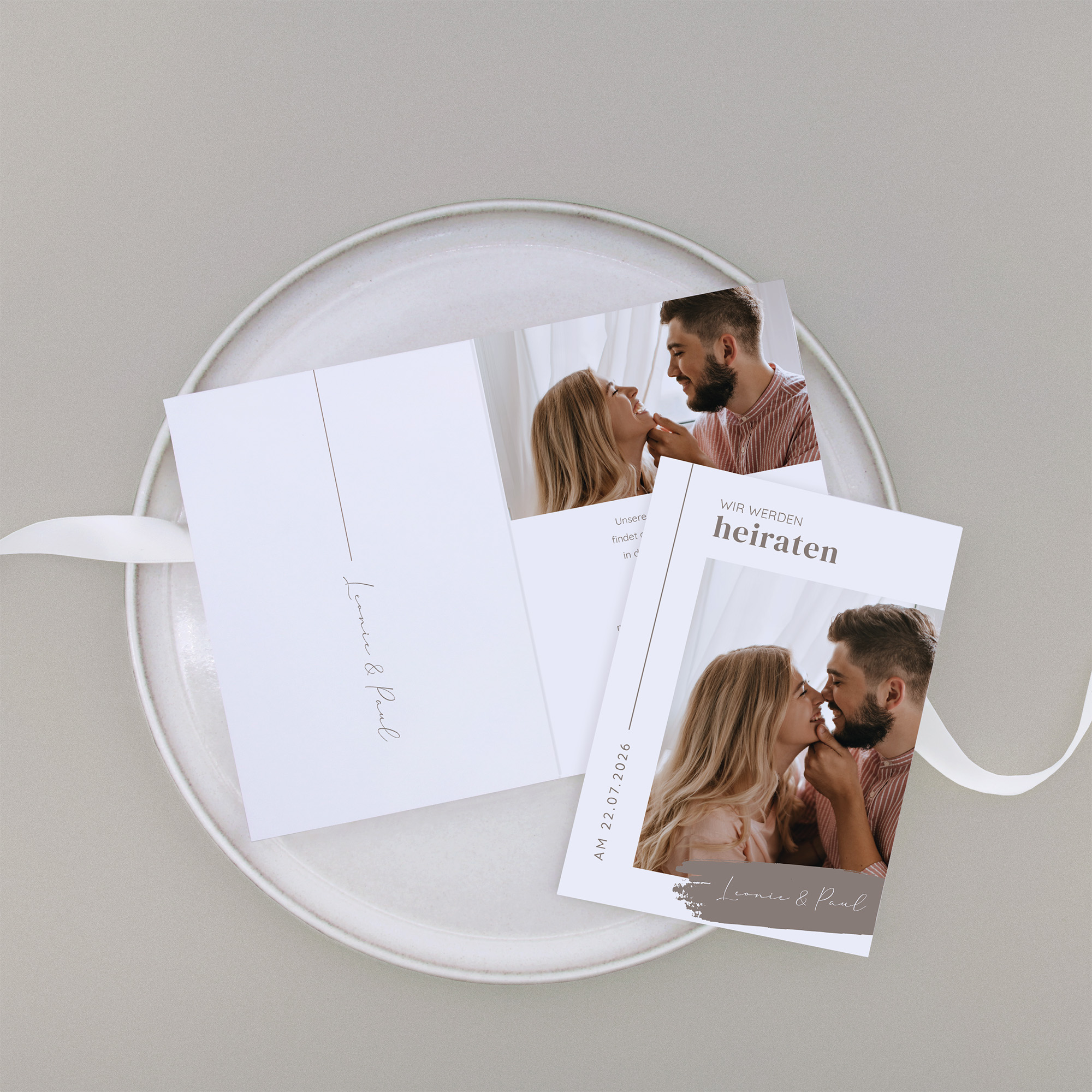 Klappkarte DIN A6 im Hochformat - Minimalistisch "Copenhagen"