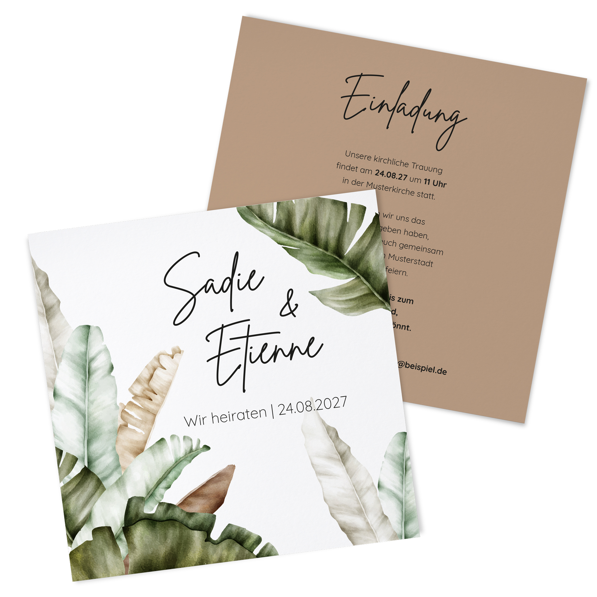 Postkarte Quadrat 148 x 148 mm - Greenery "Manila 01"