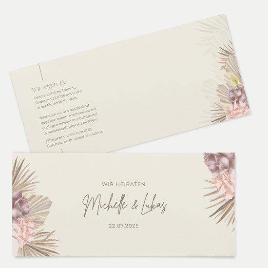 Postkarten DIN lang im Querformat 210 x 98 mm - Boho "Boho Minimal"