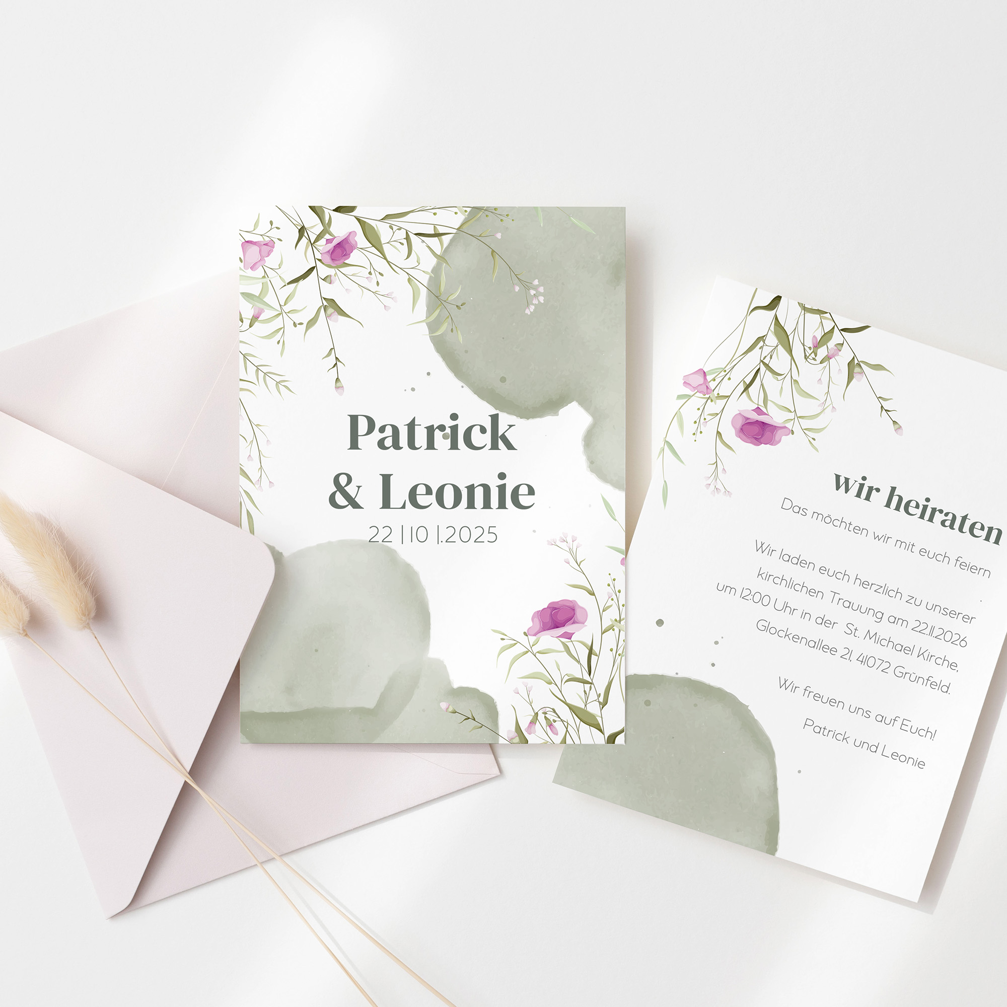 Postkarte DIN A6 im Hochformat - Aquarell "Wildflower Garden"