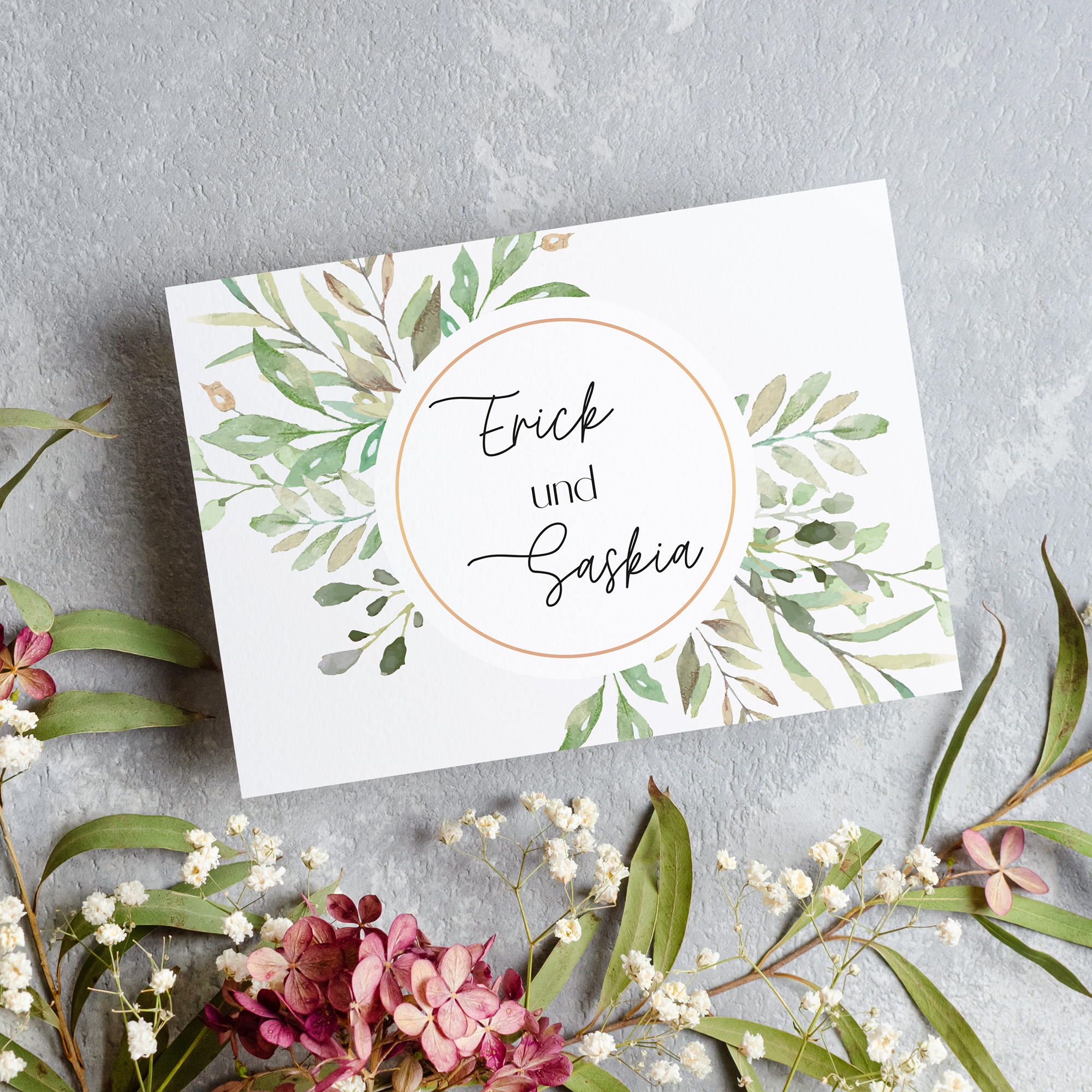 Postkarte DIN A6 im Querformat - Greenery - "Calm Grove"