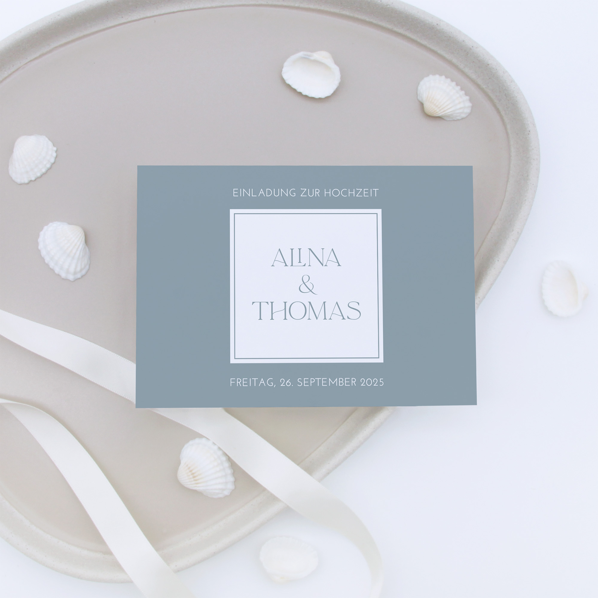 Postkarte DIN A6 im Querformat - Minimalistisch "Nordic Shore"