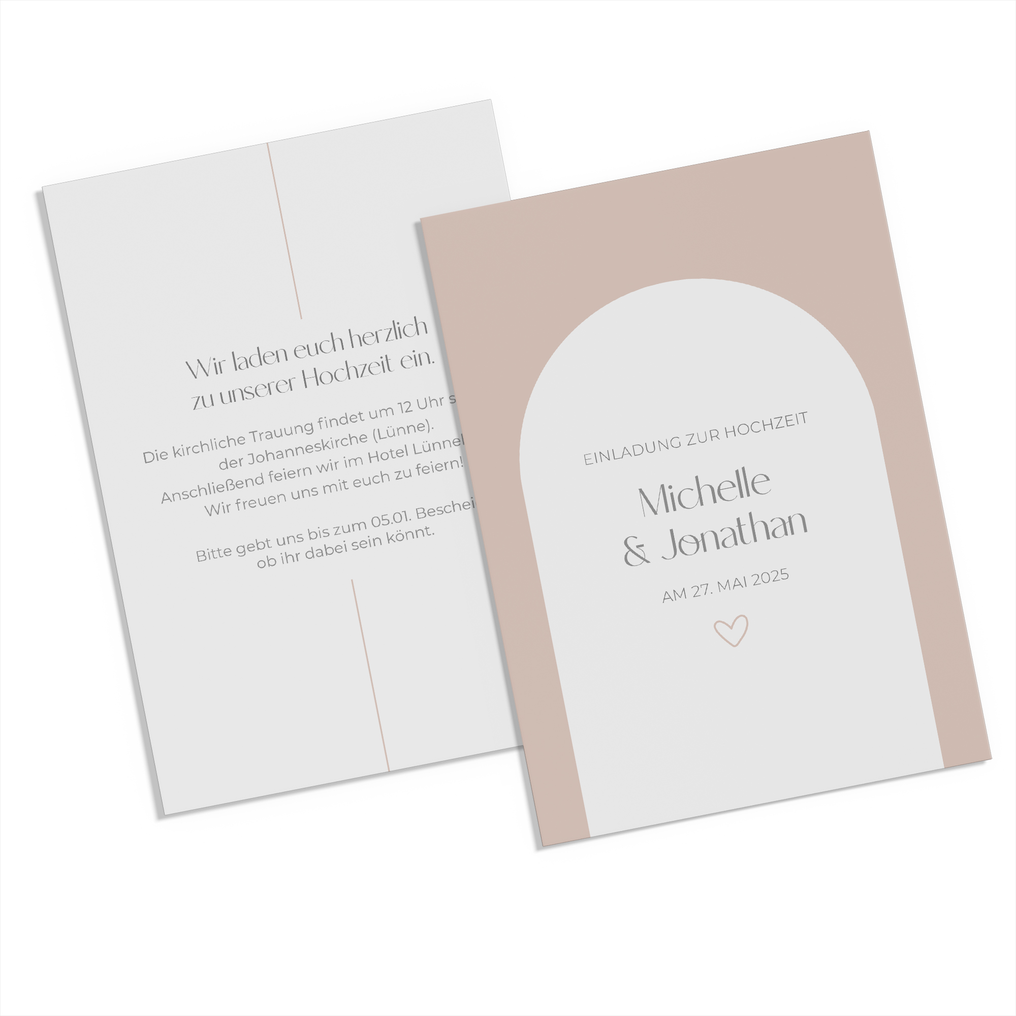 Postkarte DIN A6 im Hochformat - Minimalistisch "Lille"