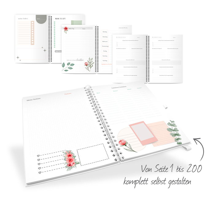 Notizbuch DIN A4 Wire-O personalisiert