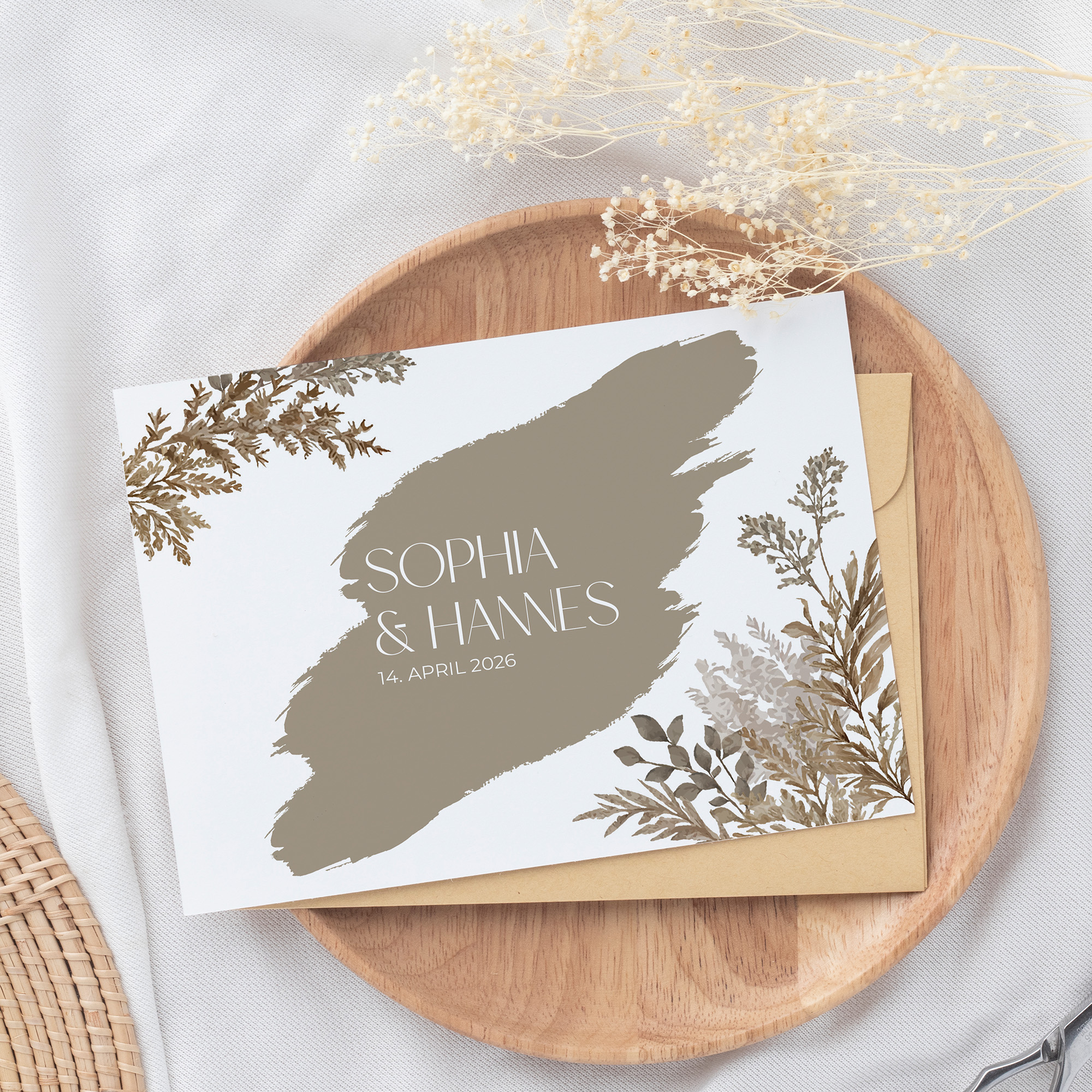 Postkarte DIN A6 im Querformat - Boho "Earthstroke"