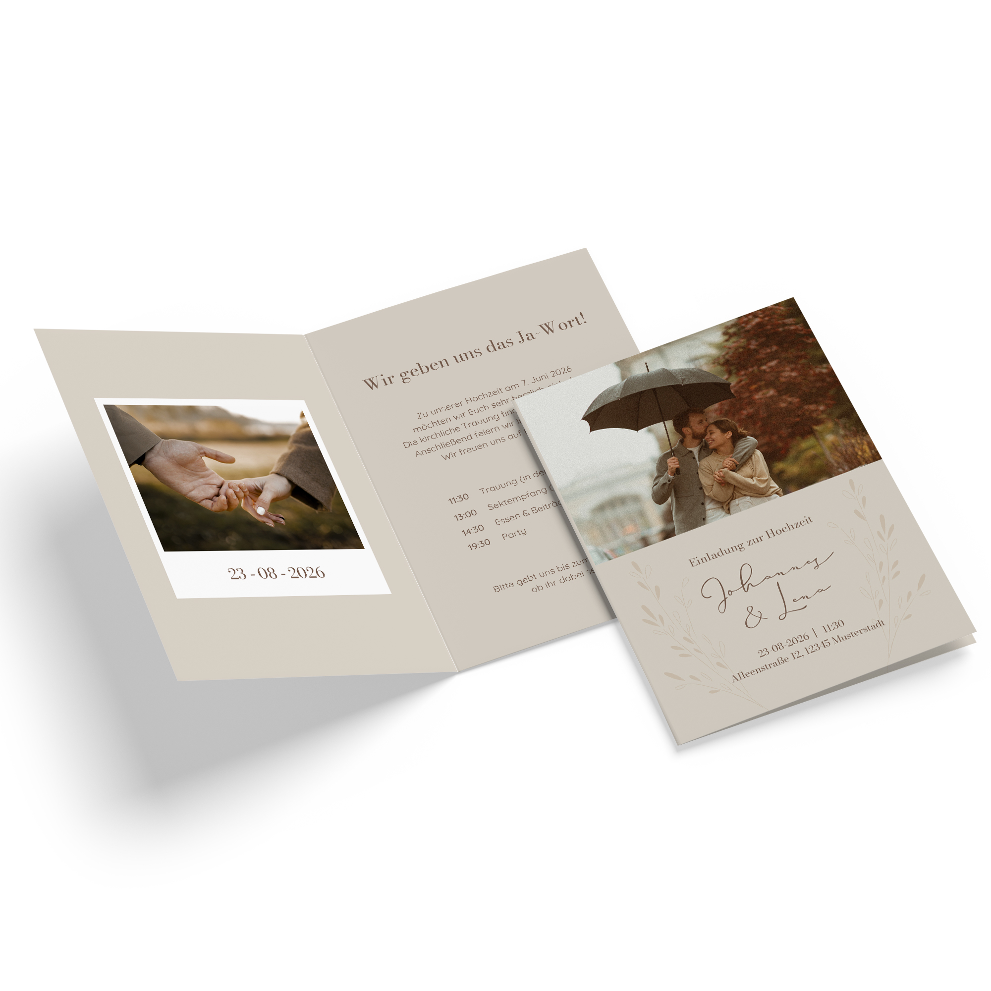 Klappkarte DIN A6 im Hochformat - Vintage - "La Petal Bird"