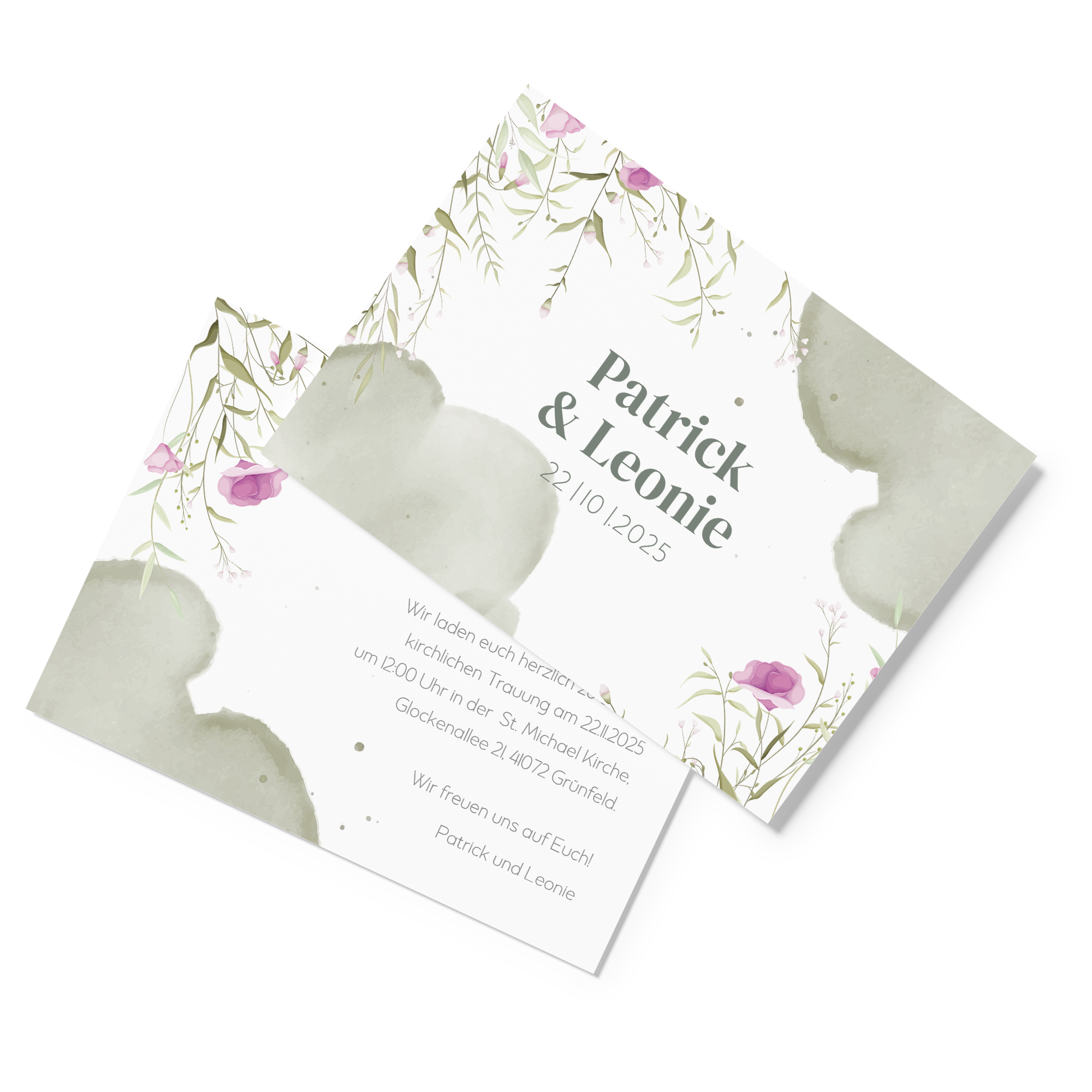 Postkarte DIN A6 im Querformat - Aquarell "Wildflower Garden"