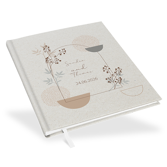 Erinnerungsbuch Hochzeit - Boho "Stone Bloom"