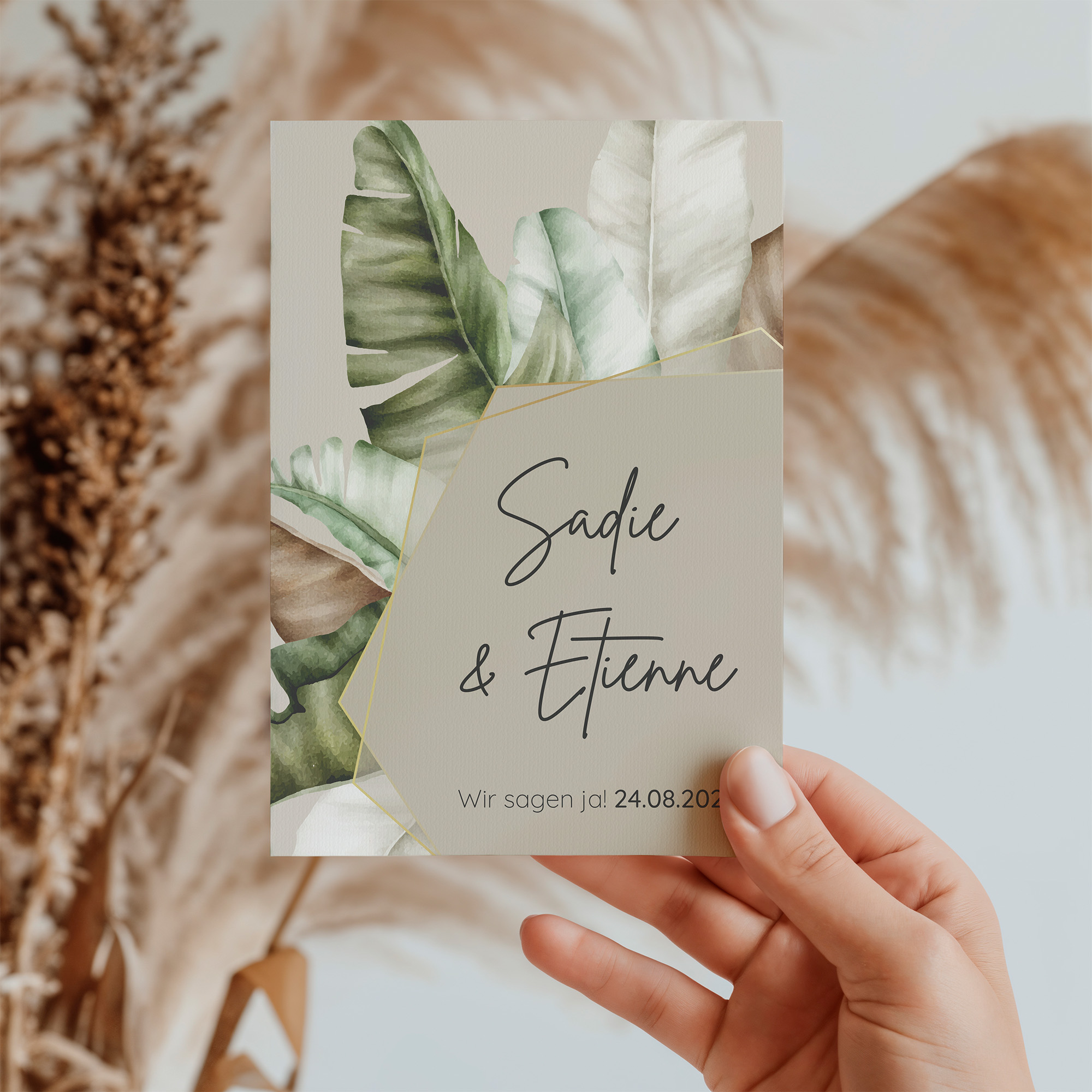 Postkarte DIN A6 im Hochformat - Greenery "Manila 02"