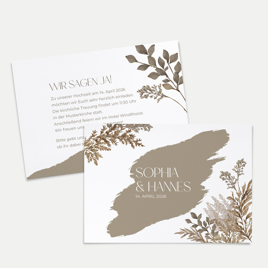 Postkarte DIN A6 im Querformat - Boho "Earthstroke"