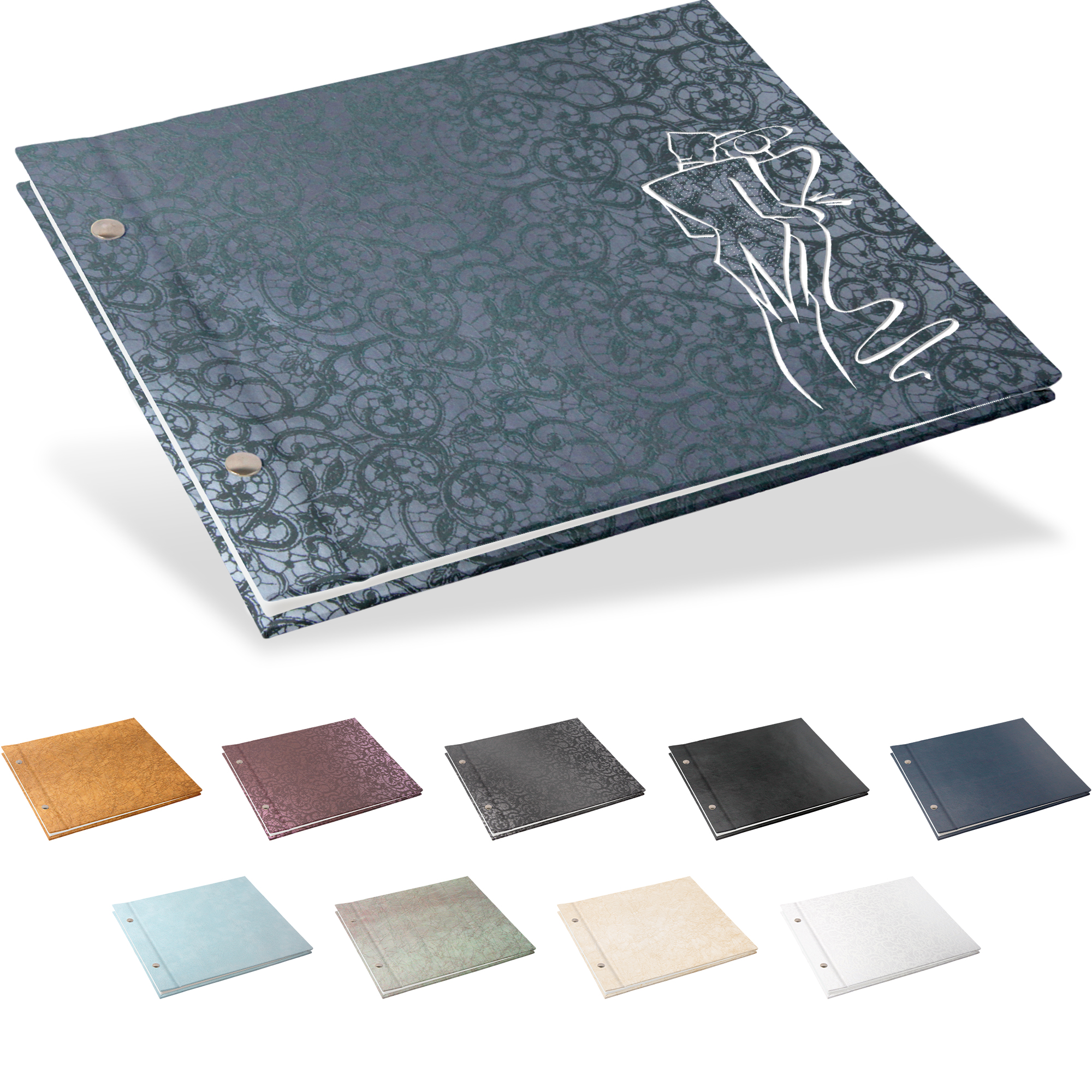 Portraitalbum Trend-Line, Format 24 x 22 cm, ohne Bildausschnitt, Weiß