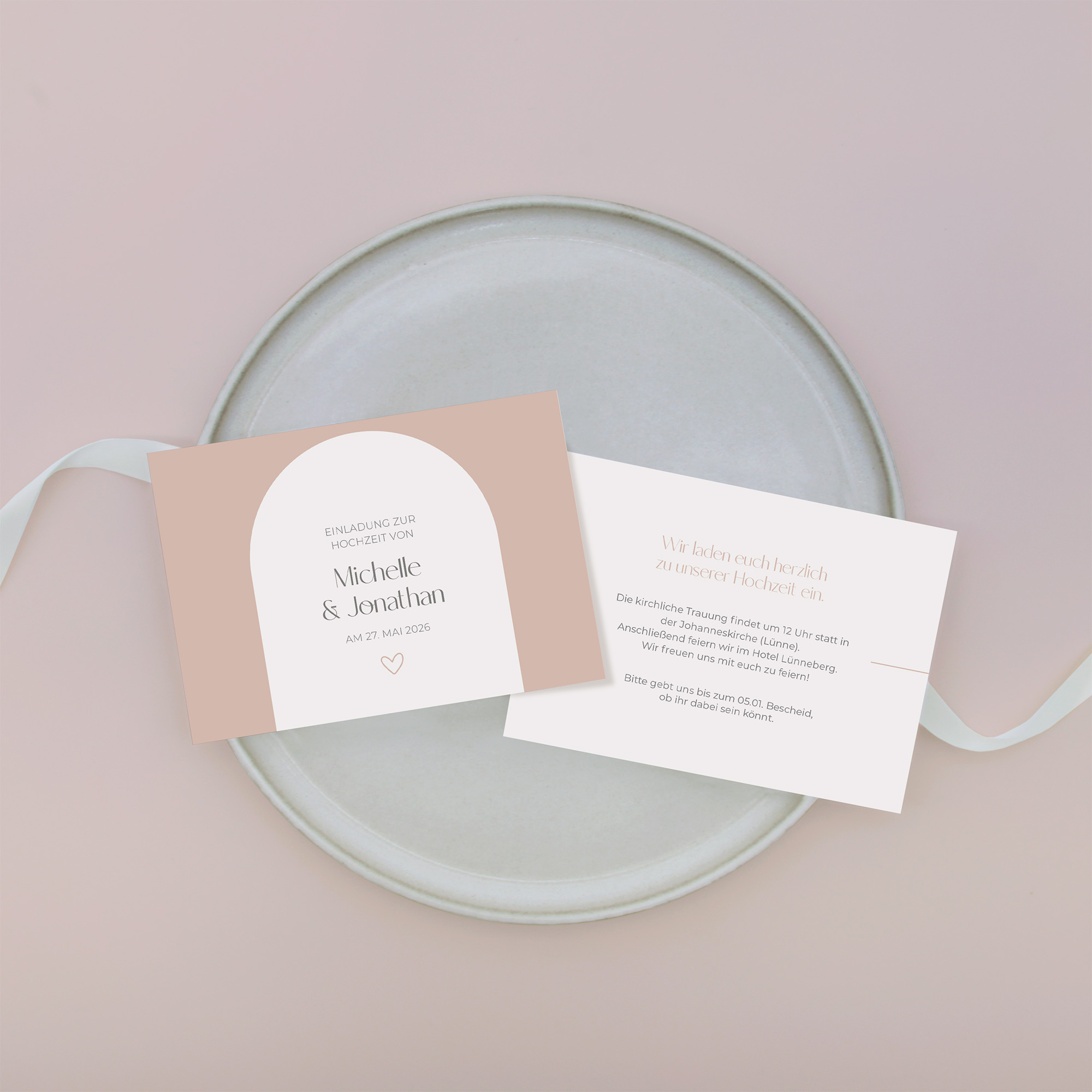 Postkarte DIN A6 im Querformat - Minimalistisch "Lille"