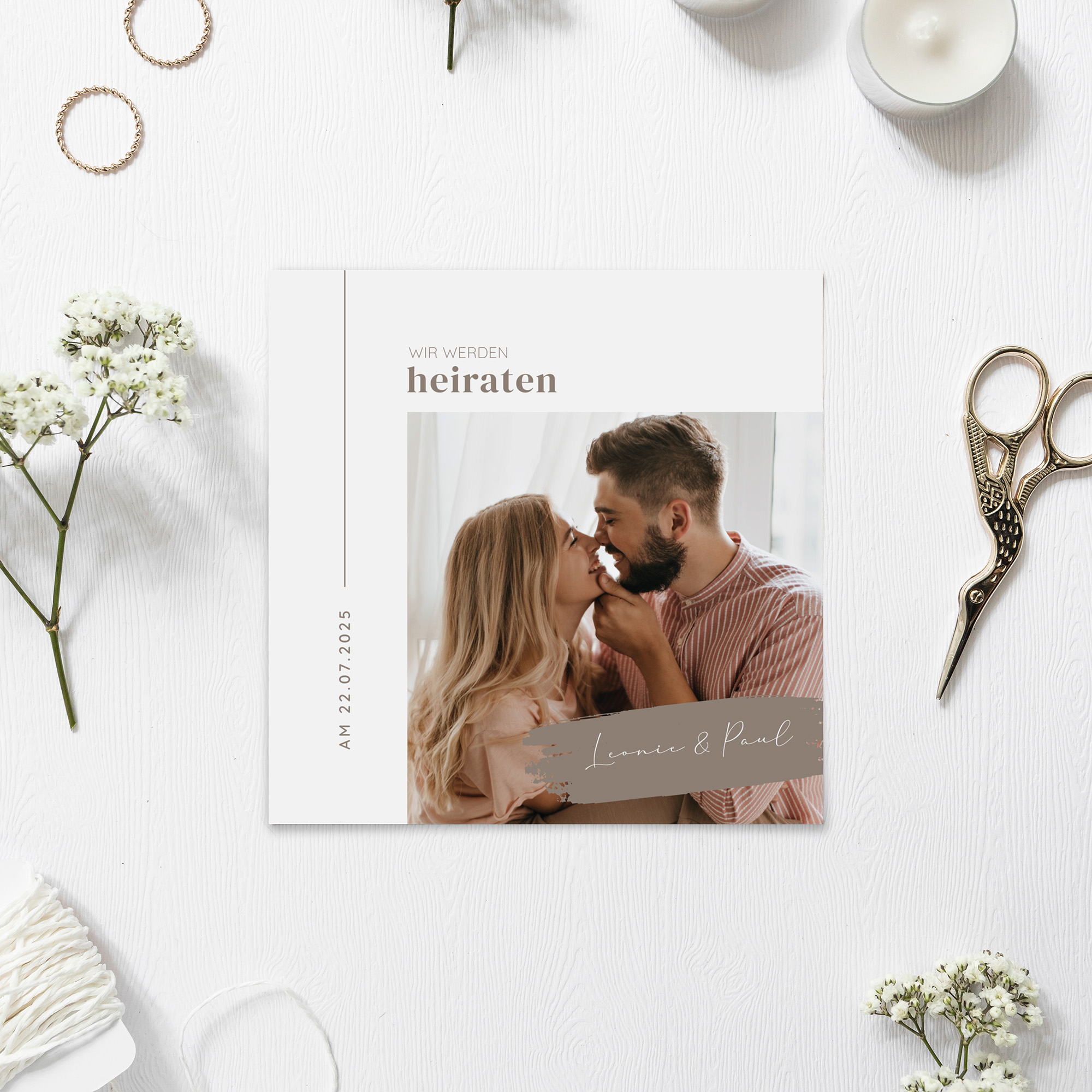 Postkarte Quadrat 148 x 148 mm - Minimalistisch "Copenhagen"