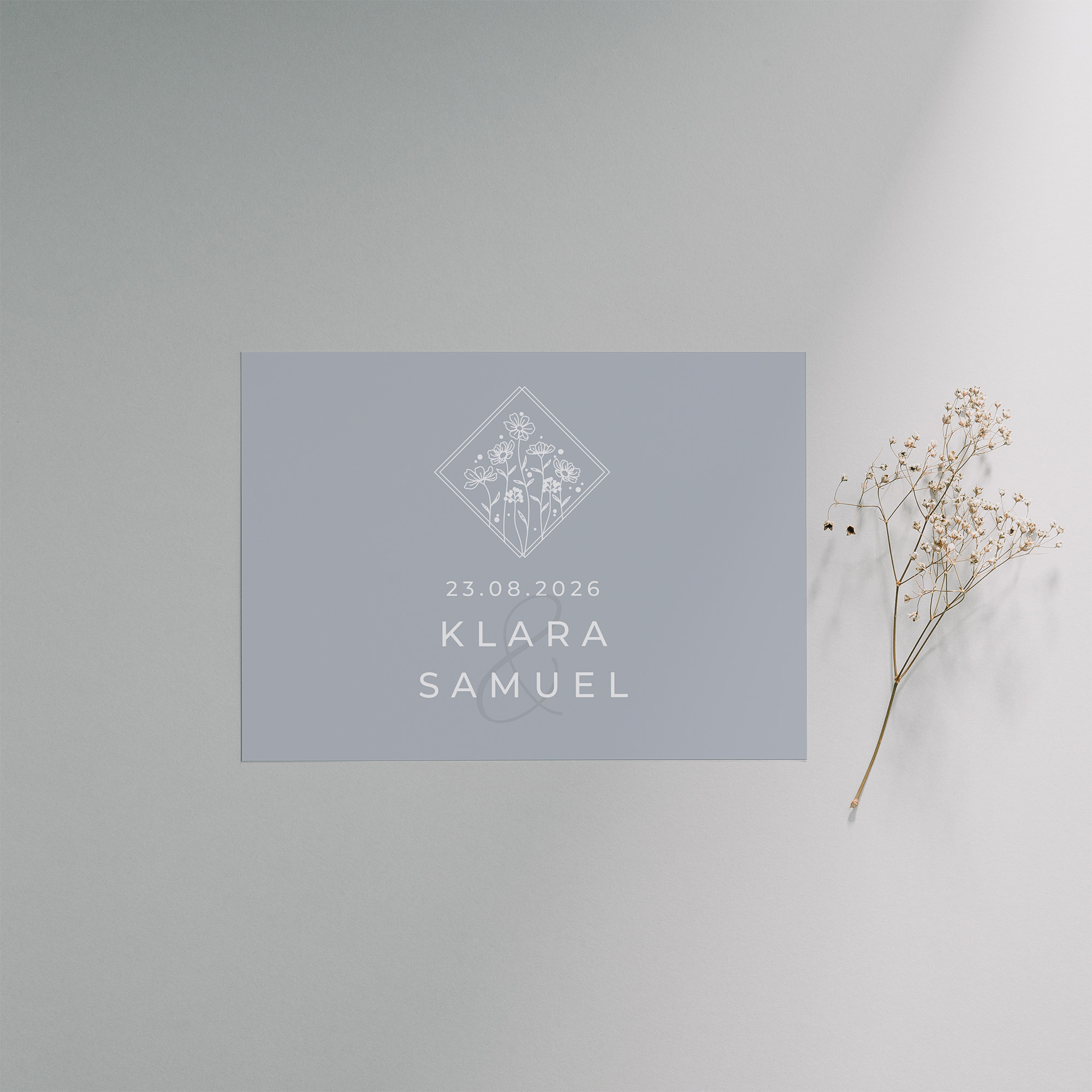 Postkarte DIN A6 im Querformat - Vintage "La Fleur Bleue"