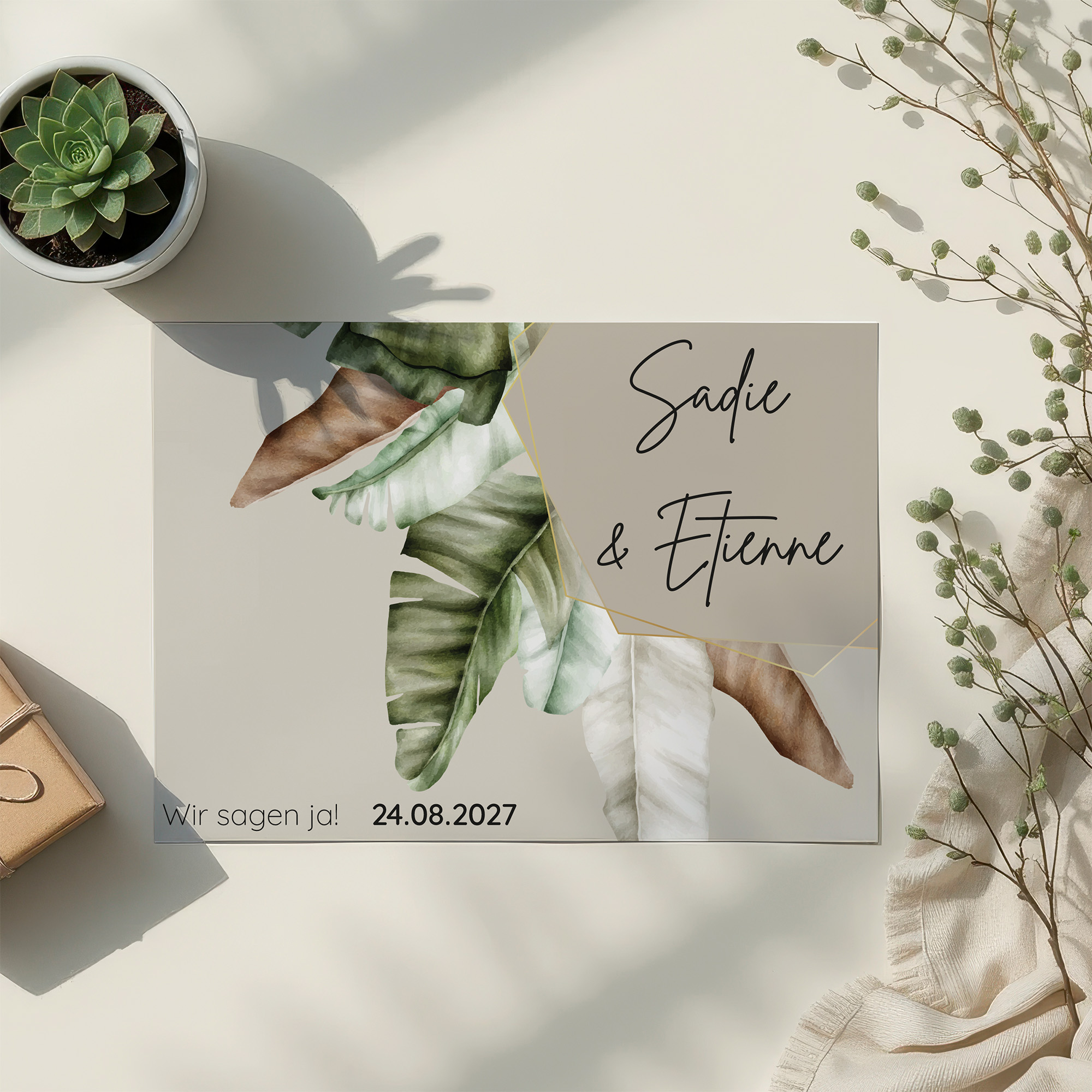 Postkarte DIN A6 im Querformat - Greenery - "Manila 02"