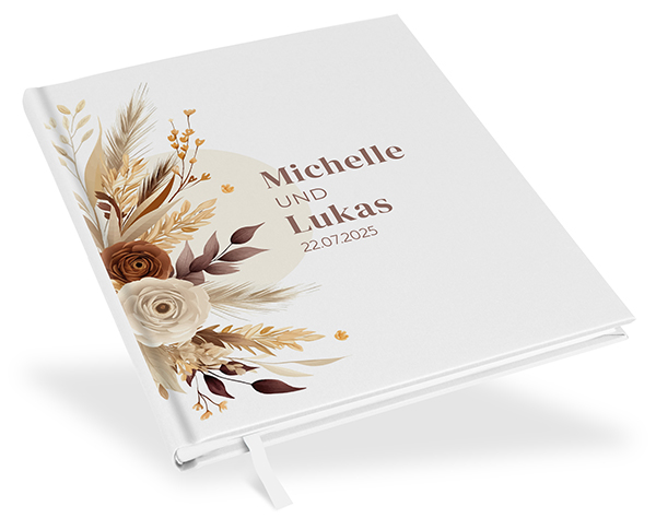 Gästebuch Hochzeit - Boho "Earth Bouquet"